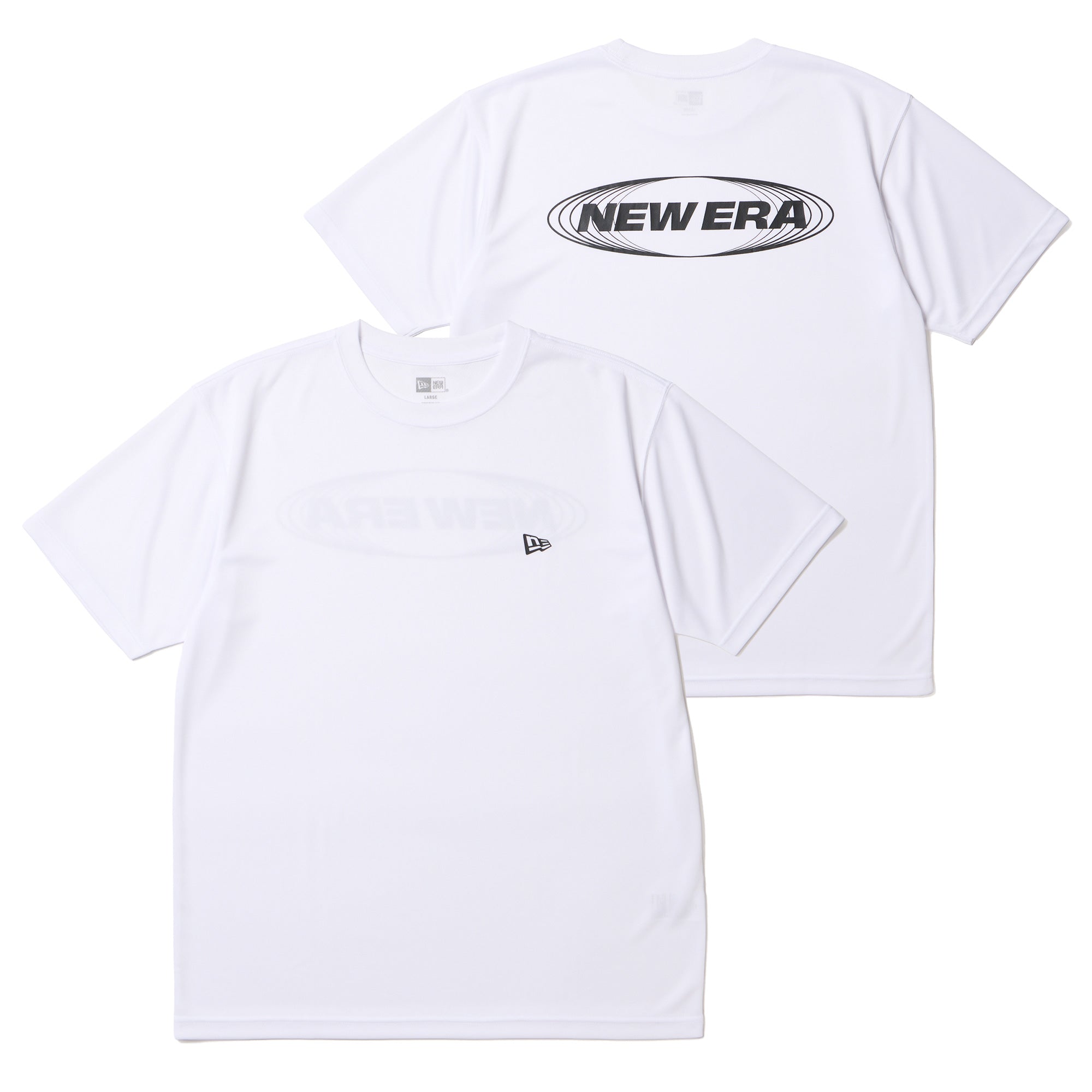半袖 テック Tシャツ Circle New Era Logo ホワイト | パフォーマンスアパレル
