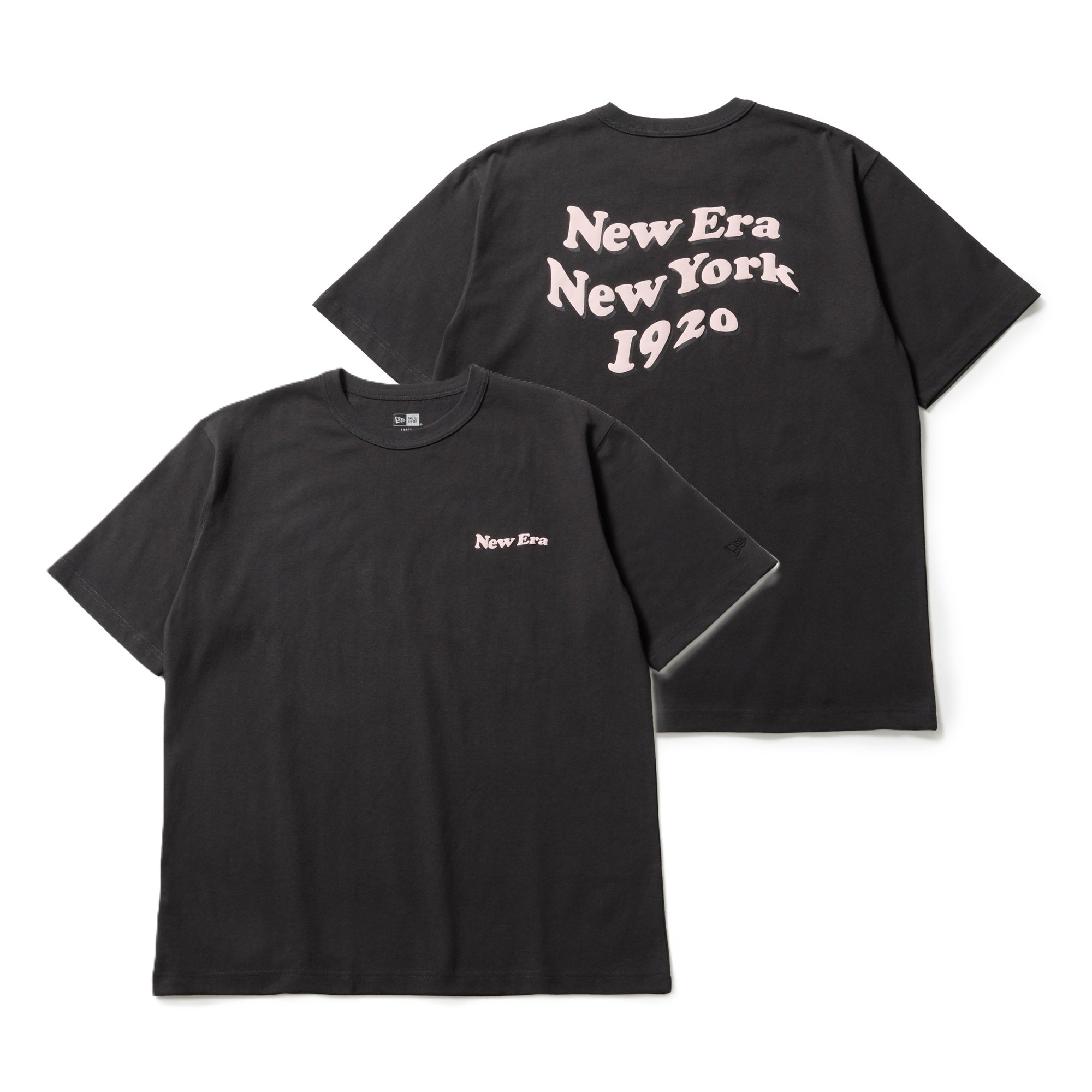 半袖 ウォッシュド コットン Tシャツ Wave Logo スミクロ