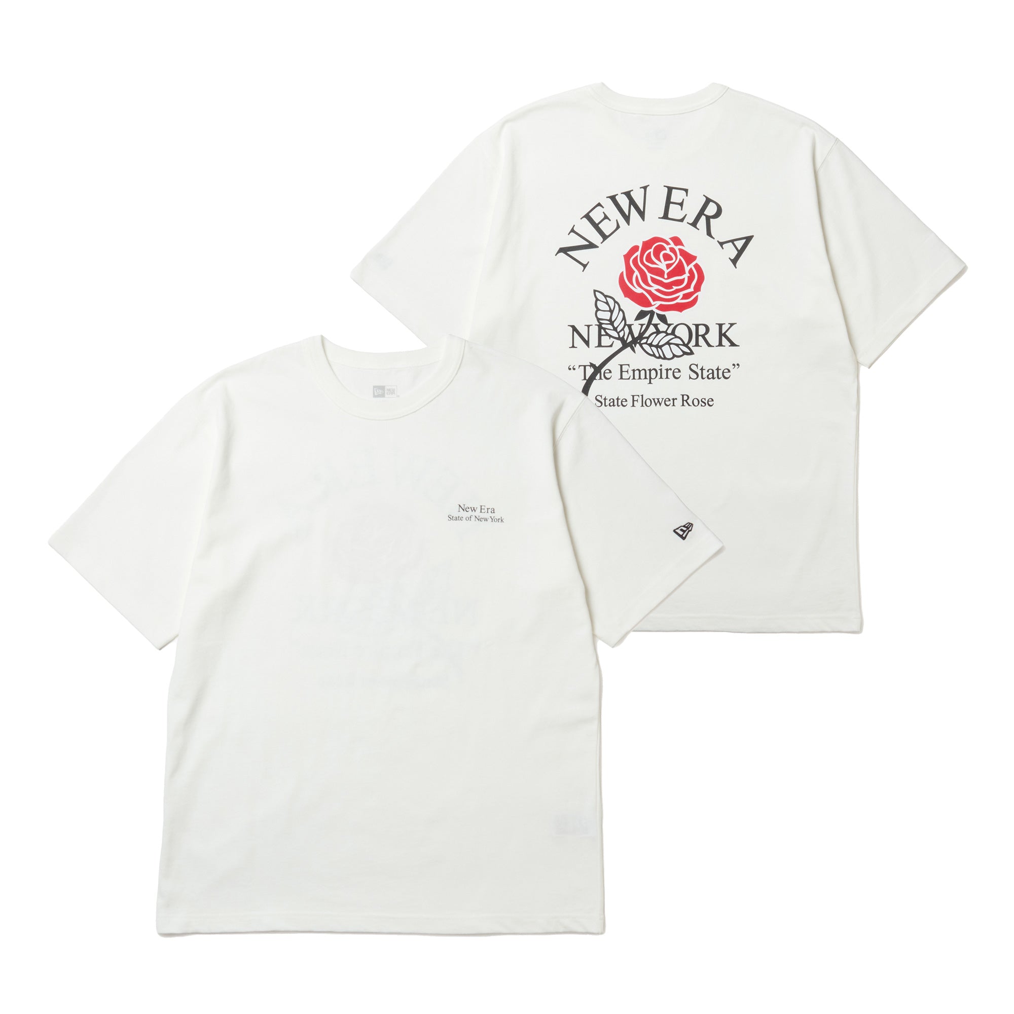 半袖 ウォッシュドコットン Tシャツ State Flower オフホワイト