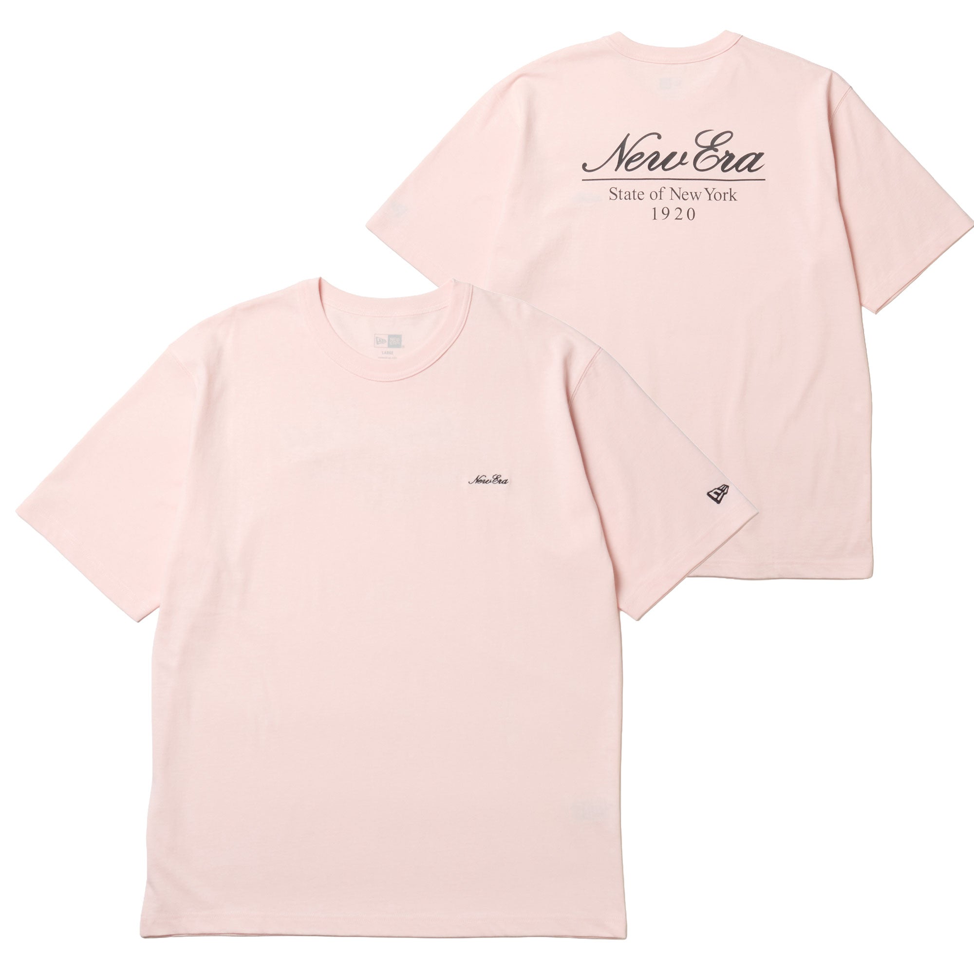 半袖 ウォッシュド コットン Tシャツ Classic Script Logo ピンク