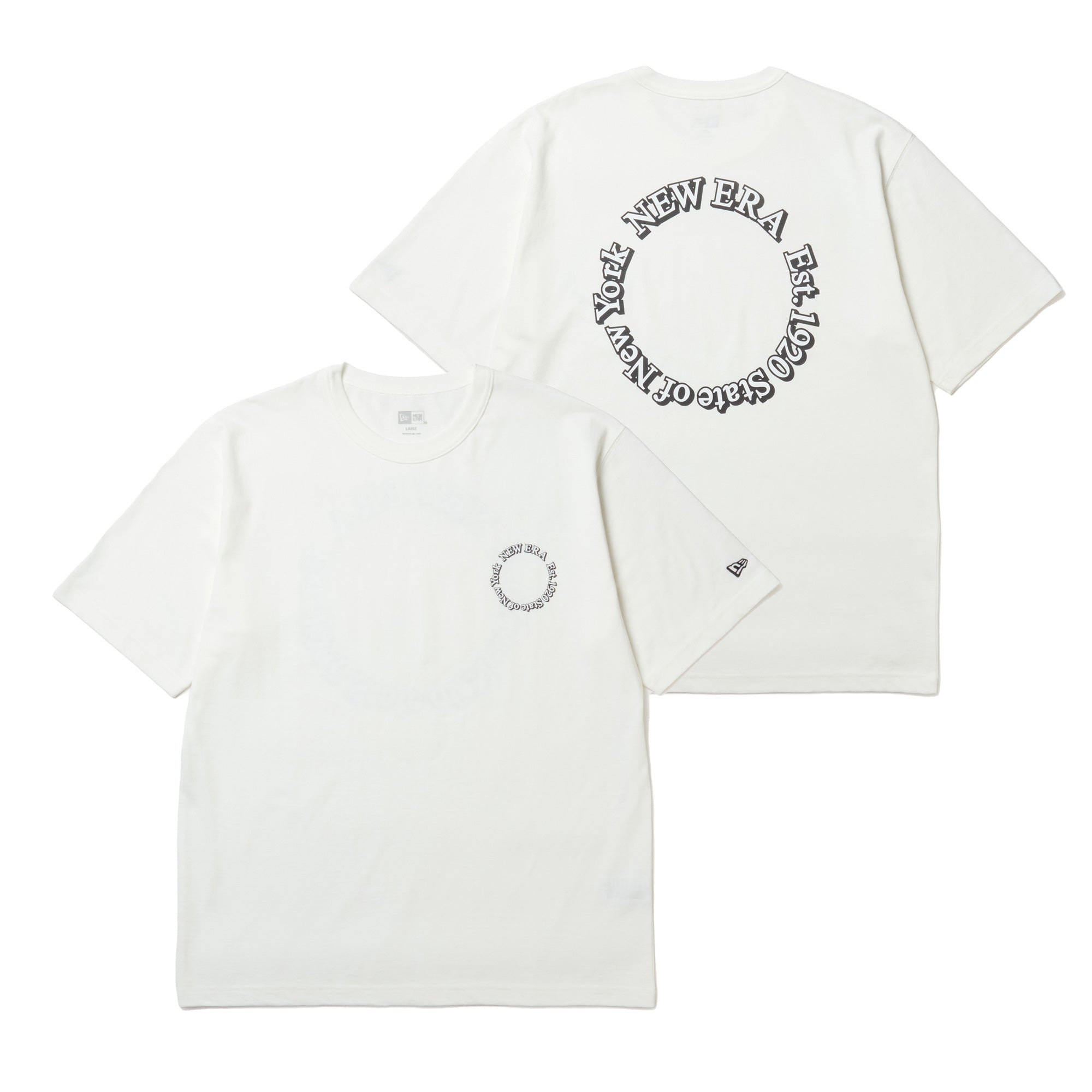 半袖 ウォッシュド コットン Tシャツ Circle Logo オフホワイト