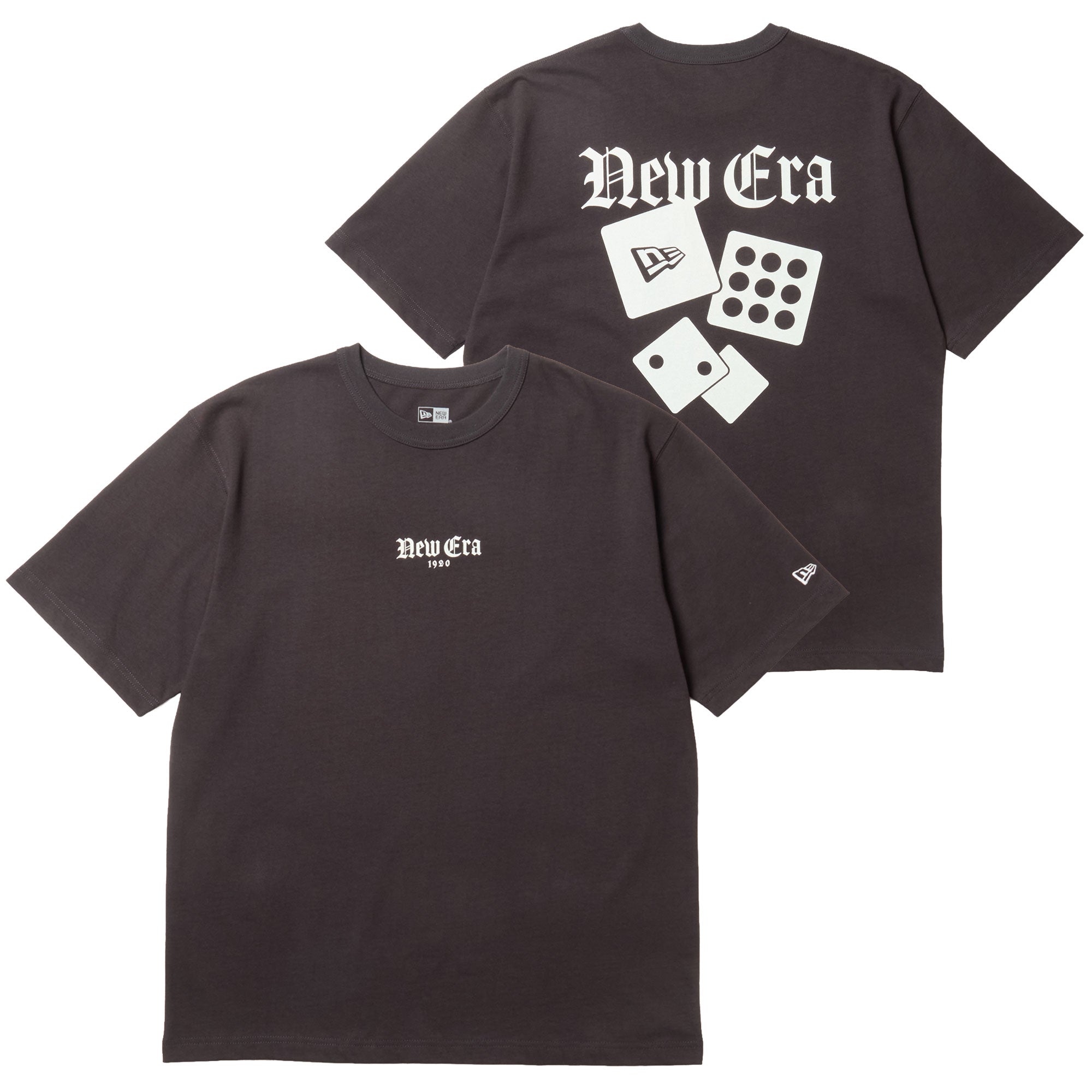半袖 ウォッシュド コットン Tシャツ 1920 Dice スミクロ