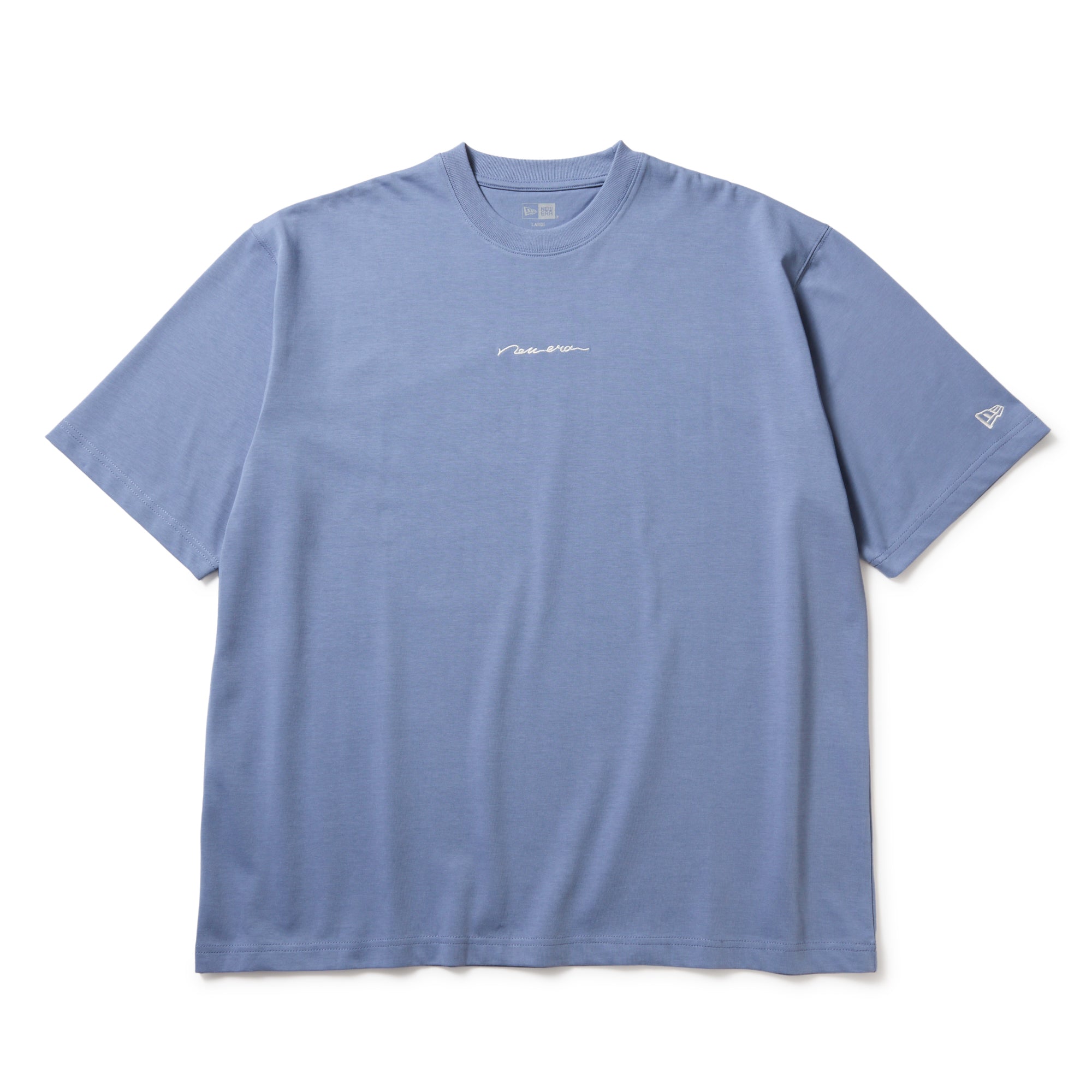 半袖 オーバーサイズド コットン Tシャツ Handwritten Logo スレート