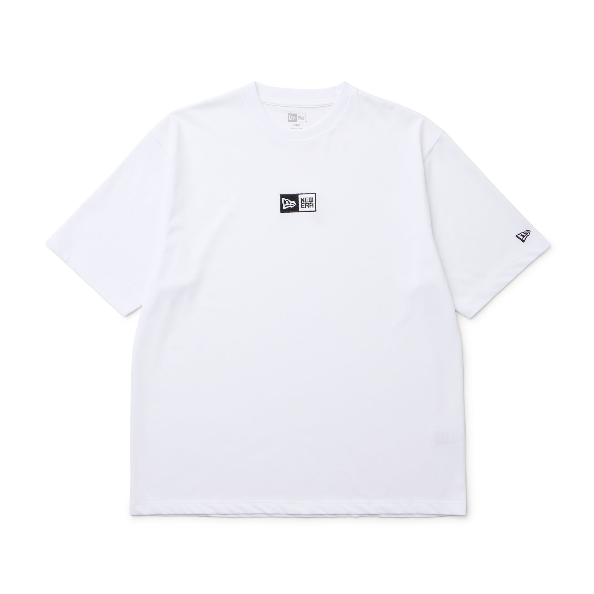半袖 オーバーサイズド コットン Tシャツ Box Logo Embroidery ホワイト