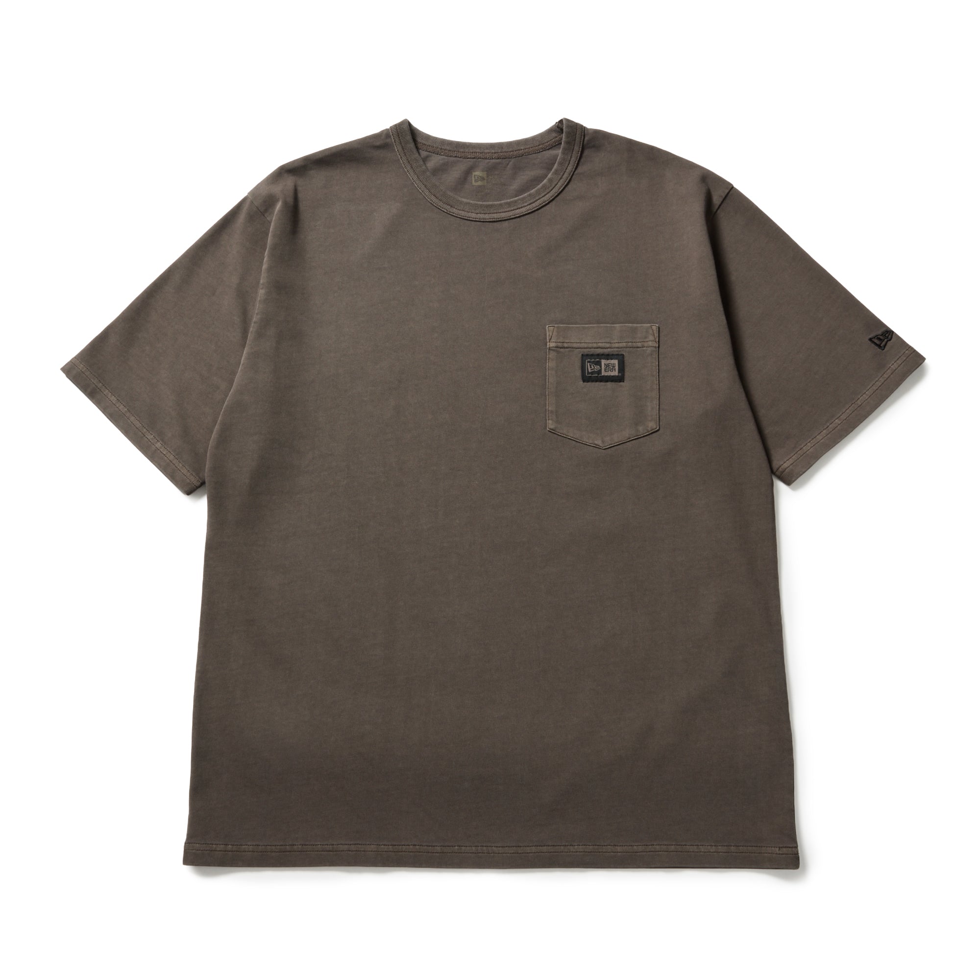 半袖 ガーメントダイ コットン Tシャツ Box Logo Woven Patch ブラウン