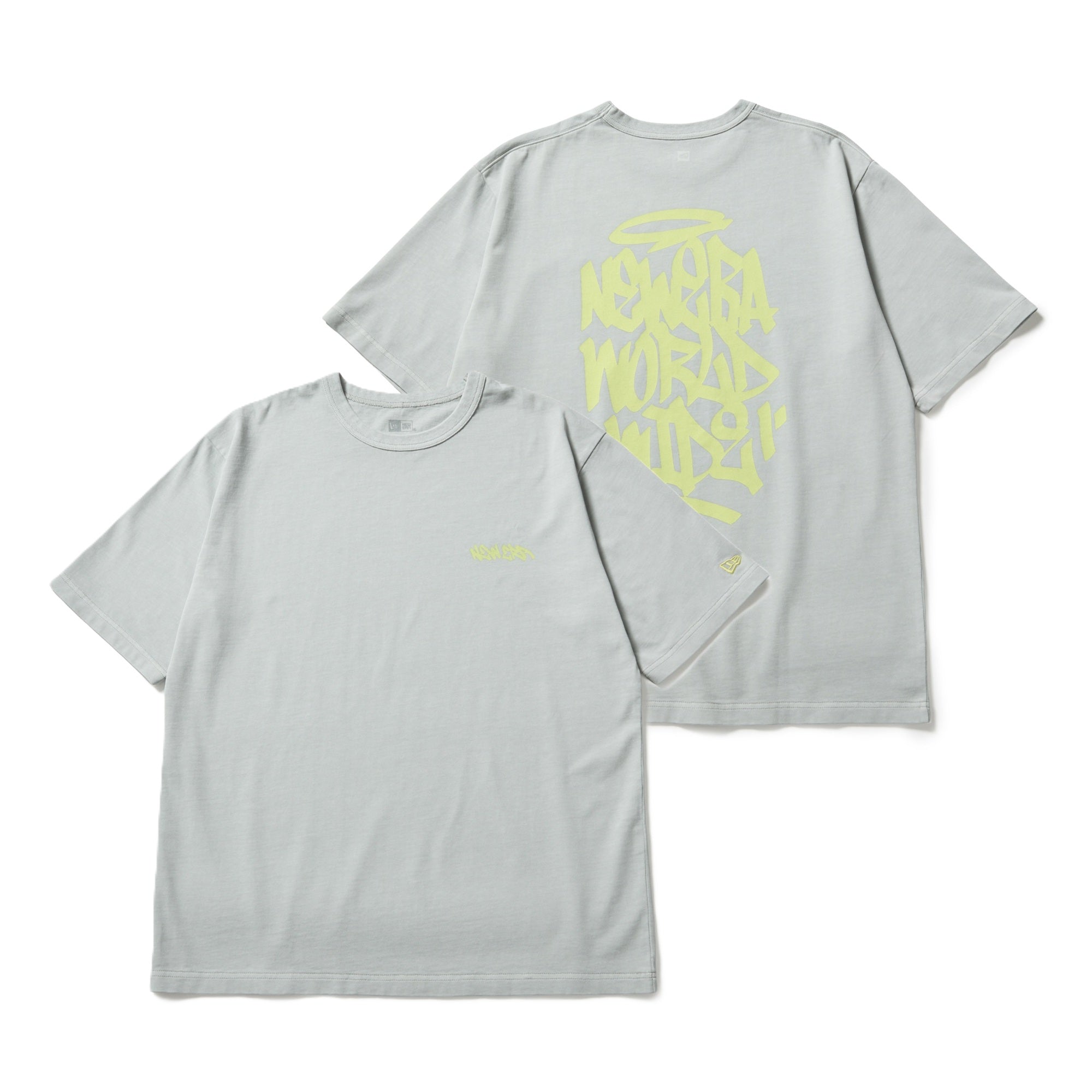 半袖 ガーメントダイ コットン Tシャツ Tagging グレー