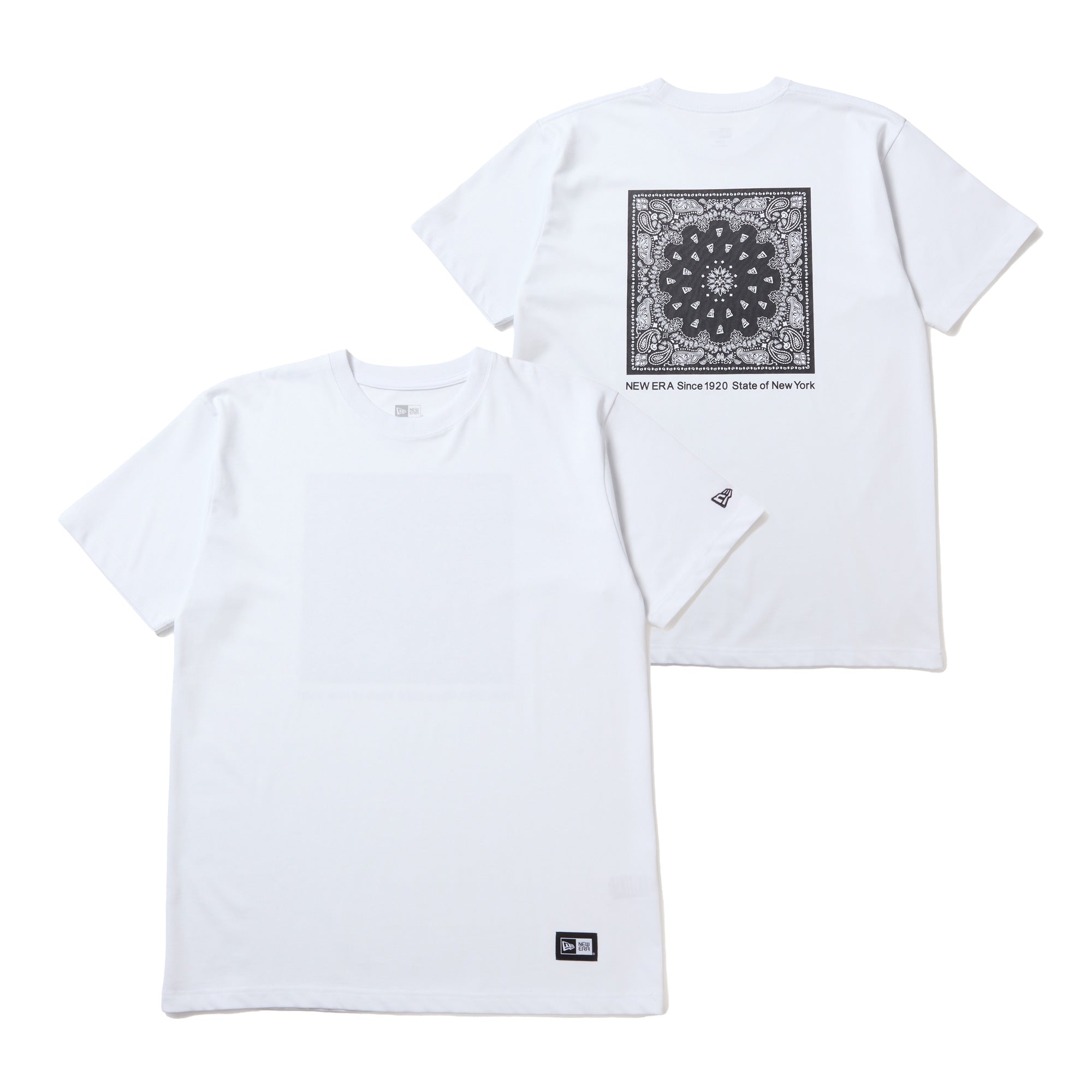 半袖 コットン Tシャツ Paisley ホワイト