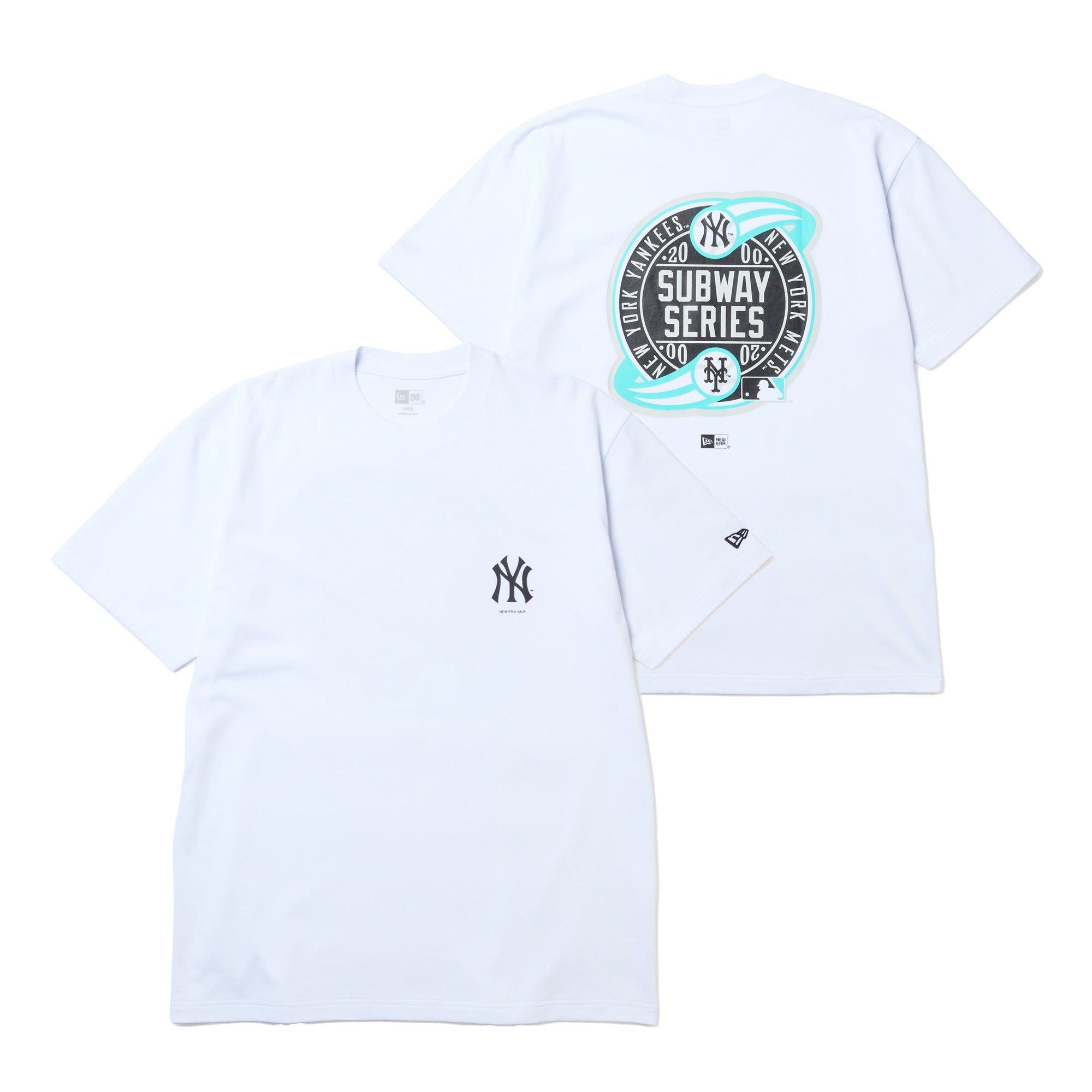 半袖 コットン Tシャツ ニューヨーク・ヤンキース サブウェイシリーズ ホワイト