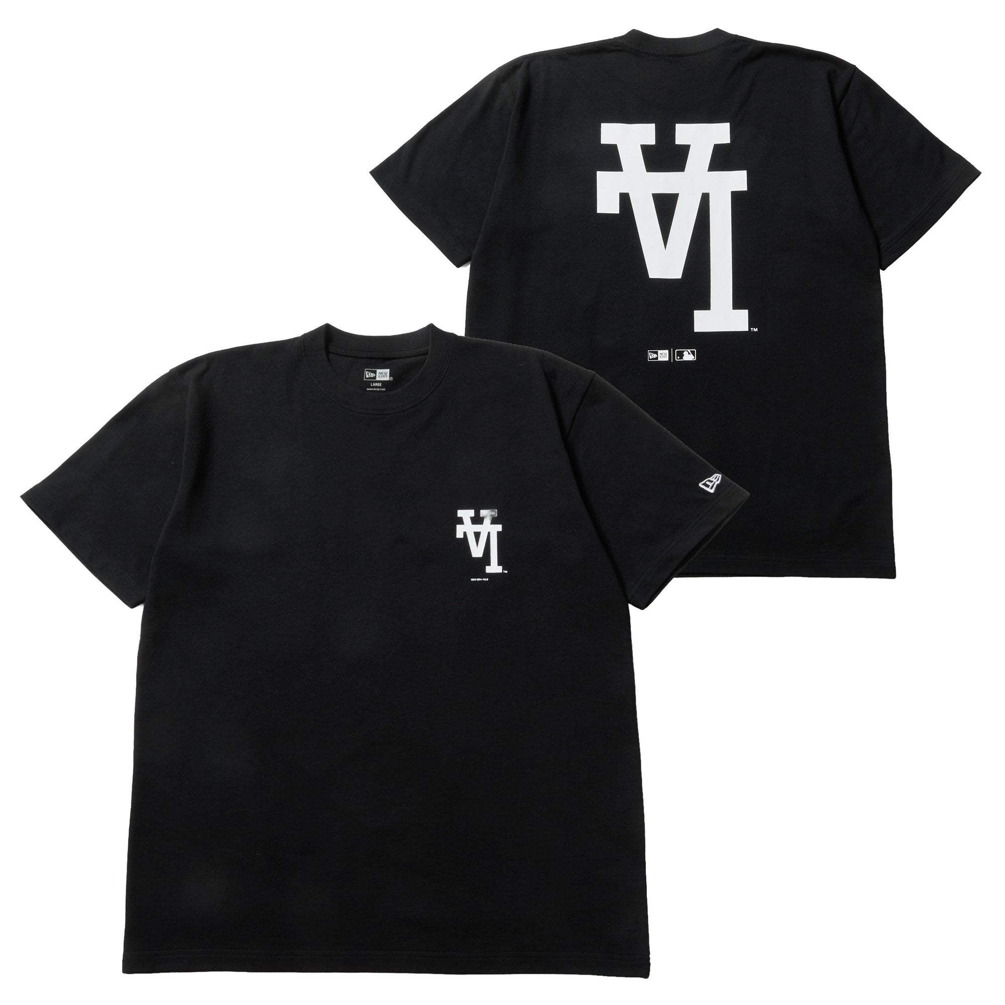 半袖 コットン Tシャツ Upside Down ロサンゼルス・ドジャース ブラック