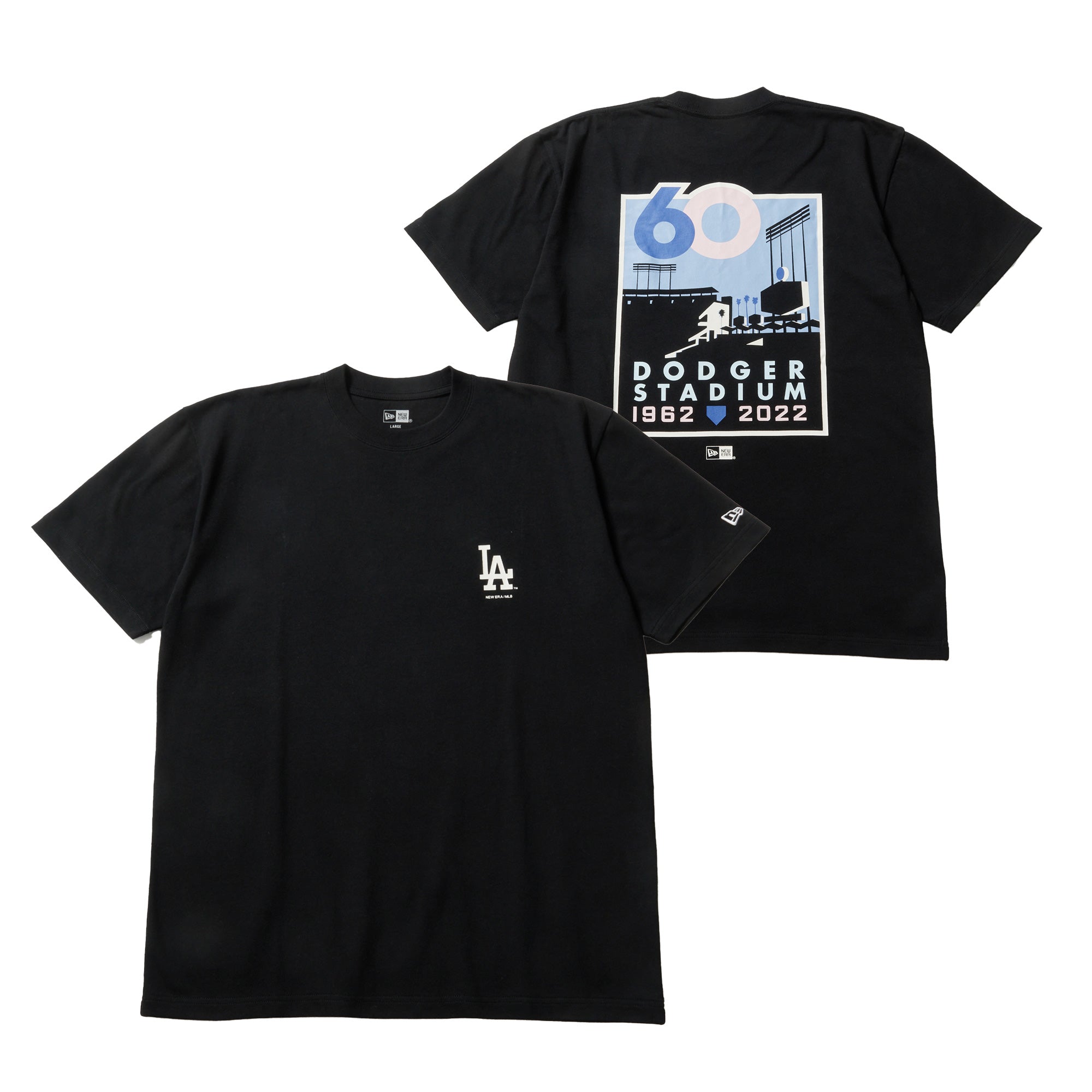 半袖 コットン Tシャツ ロサンゼルス・ドジャース ドジャー・スタジアム 60周年 ブラック