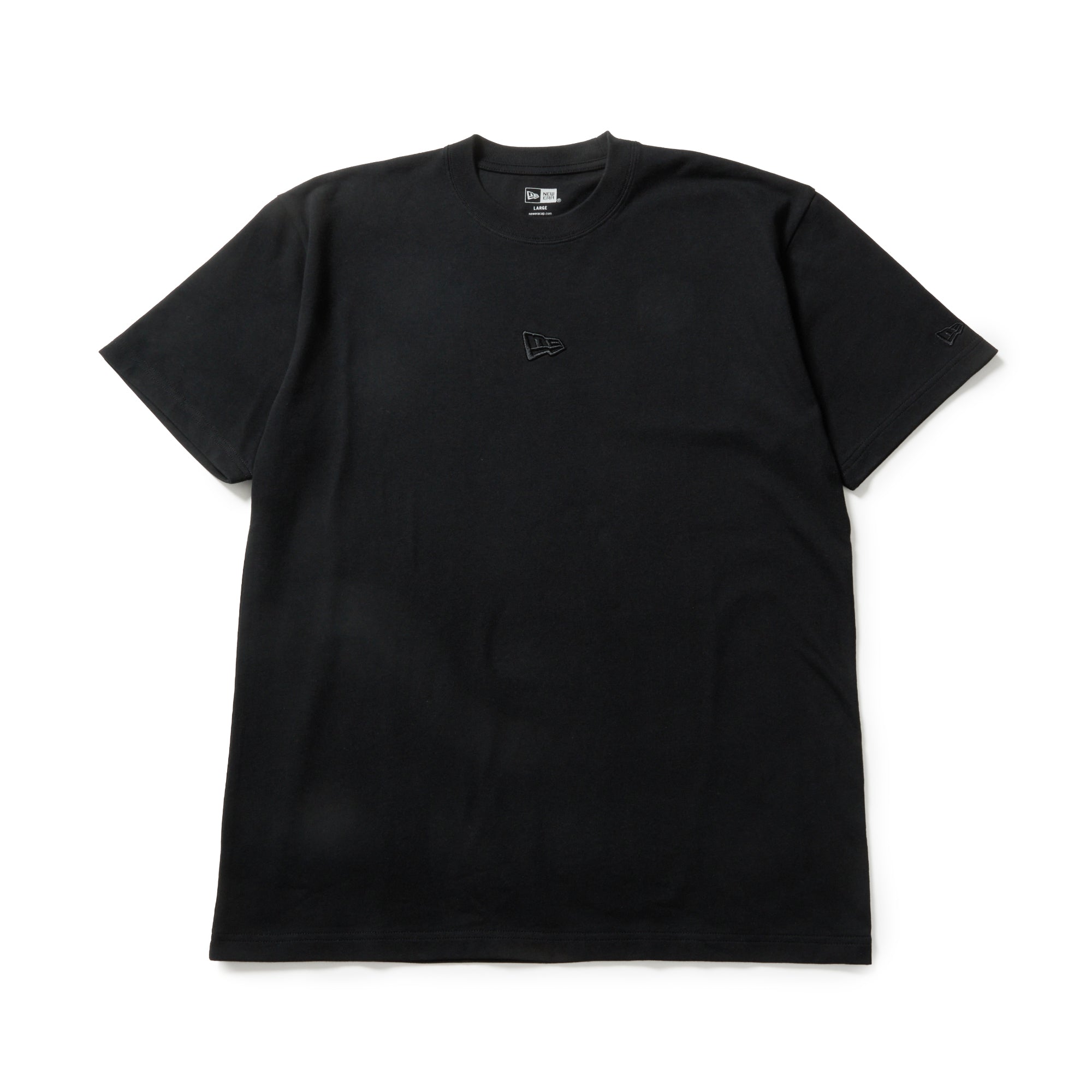 半袖 コットン Tシャツ Flag Logo Mini レイズドフラッグ刺繍 ブラック