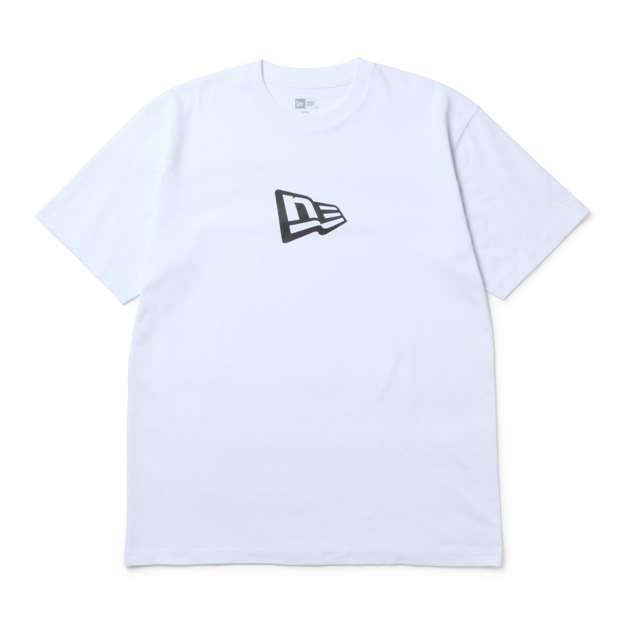 半袖 コットン Tシャツ Flag Logo ホワイト