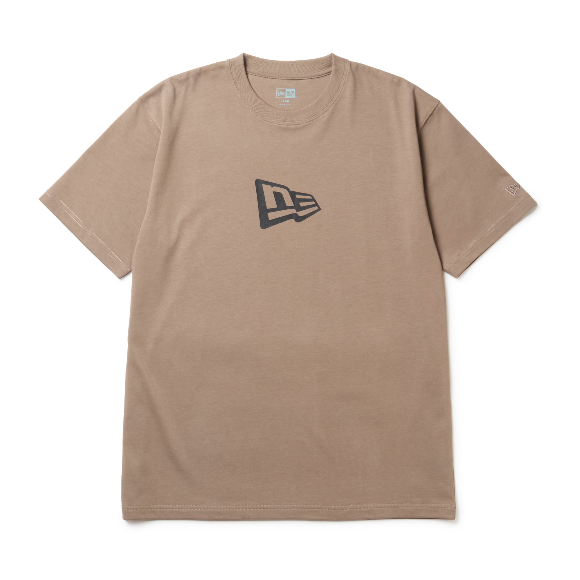 半袖 コットン Tシャツ Flag Logo ピューター