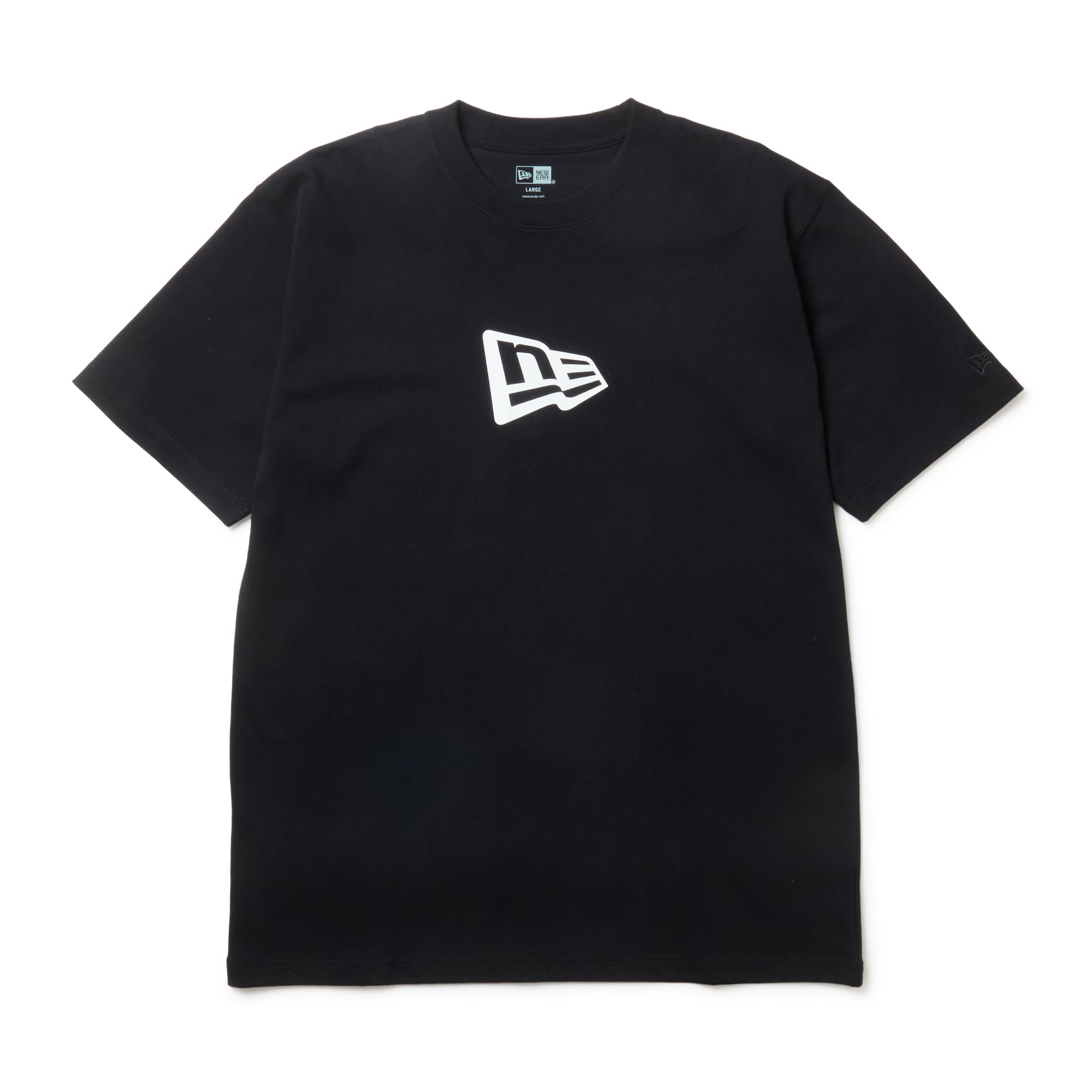 半袖 コットン Tシャツ Flag Logo ブラック