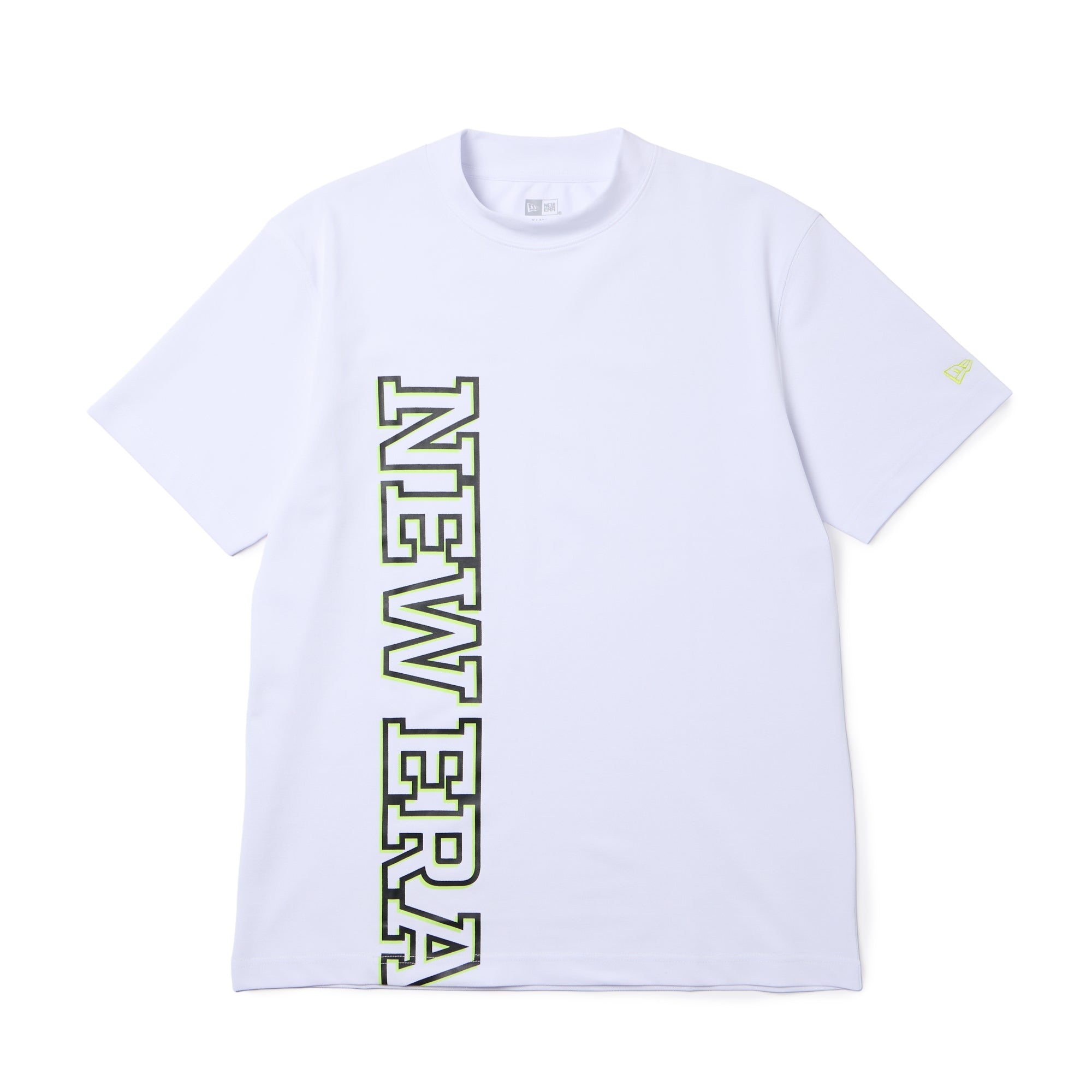 半袖 ミッドネック Tシャツ 鹿の子 Vertical Logo ホワイト | ゴルフ
