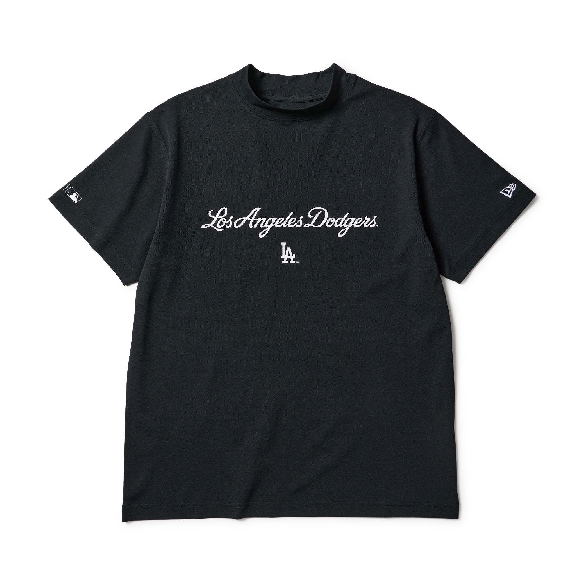 半袖 ミッドネック Tシャツ MLB ロサンゼルス・ドジャース ブラック | ゴルフ