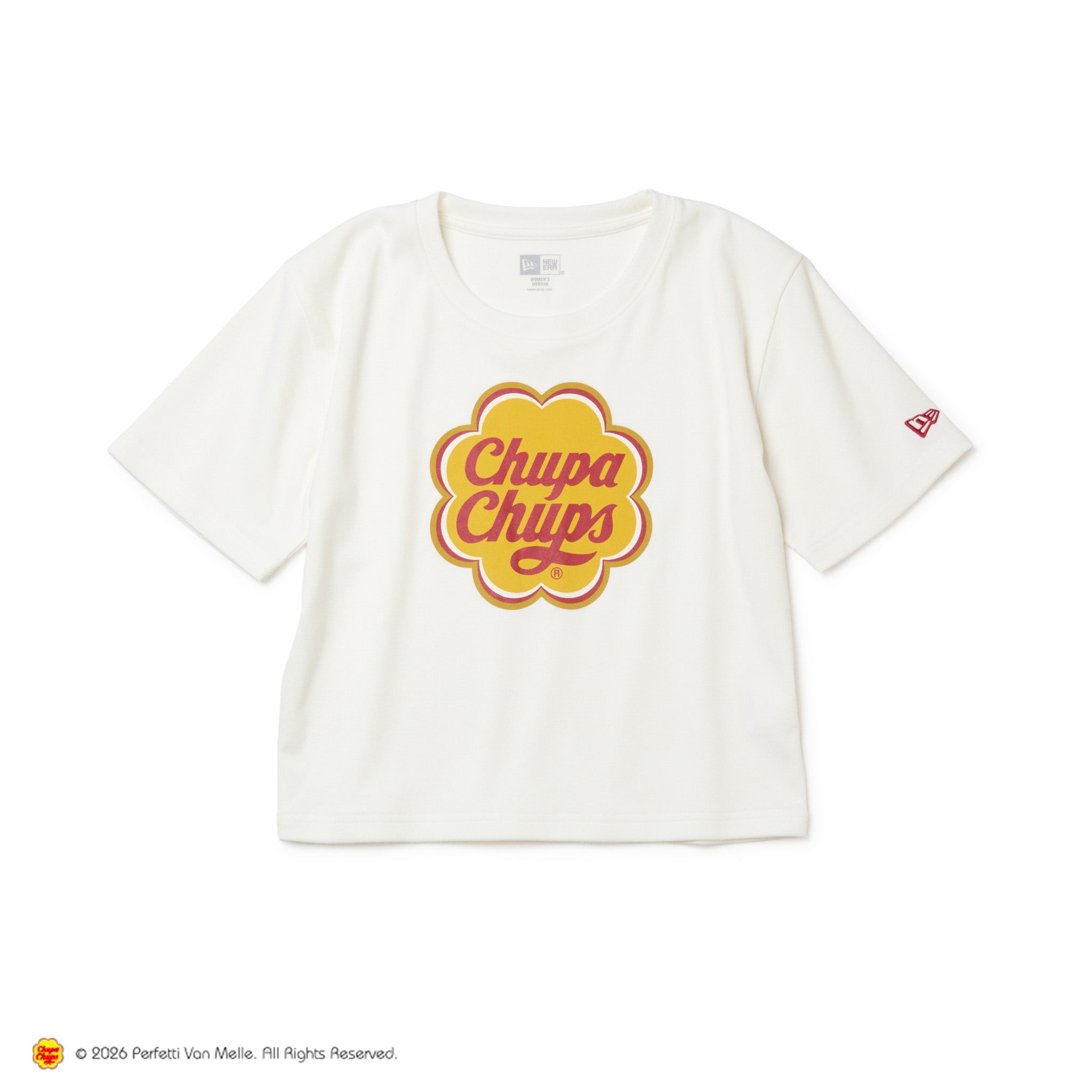 ウィメンズ 半袖 ミニ Tシャツ Chupa Chups チュッパチャプス ホワイト