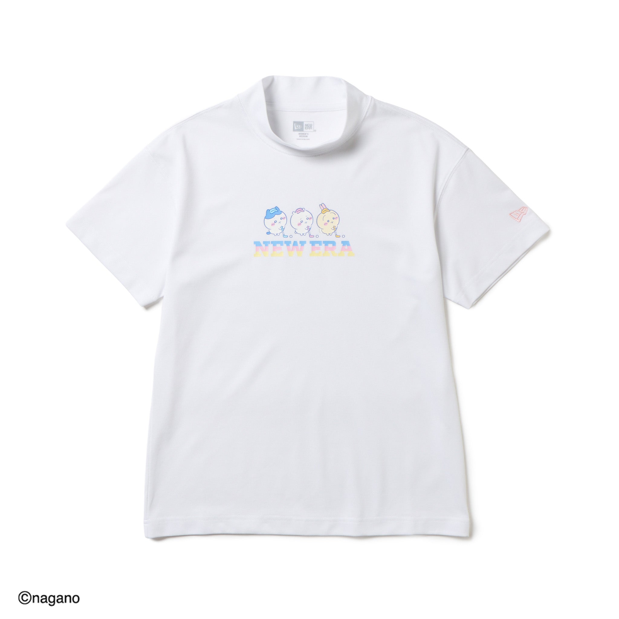 ウィメンズ 半袖 ミッドネック Tシャツ 鹿の子 ちいかわ / ちいかわ・ハチワレ・うさぎ ホワイト | ゴルフ