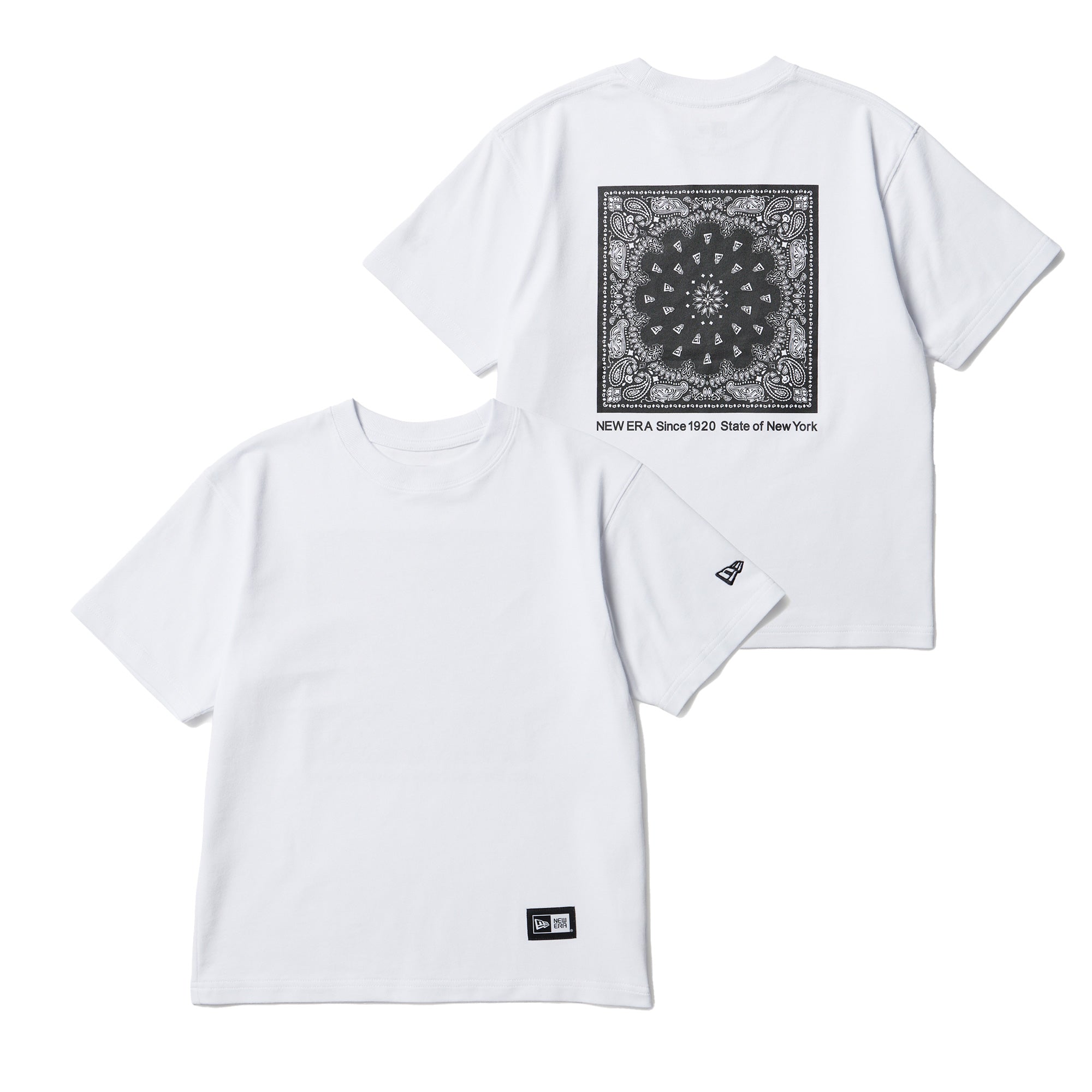 キッズ Youth 半袖 コットン Tシャツ Paisley ホワイト