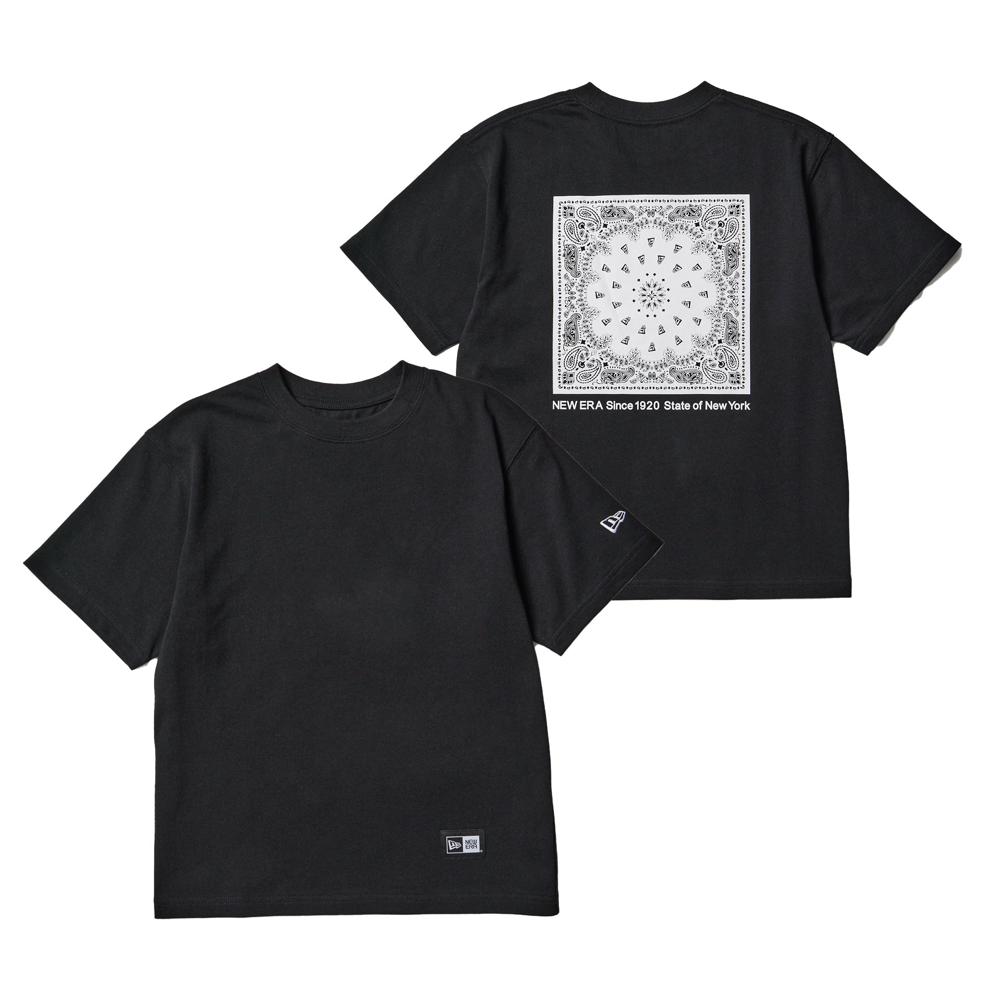 キッズ Youth 半袖 コットン Tシャツ Paisley ブラック