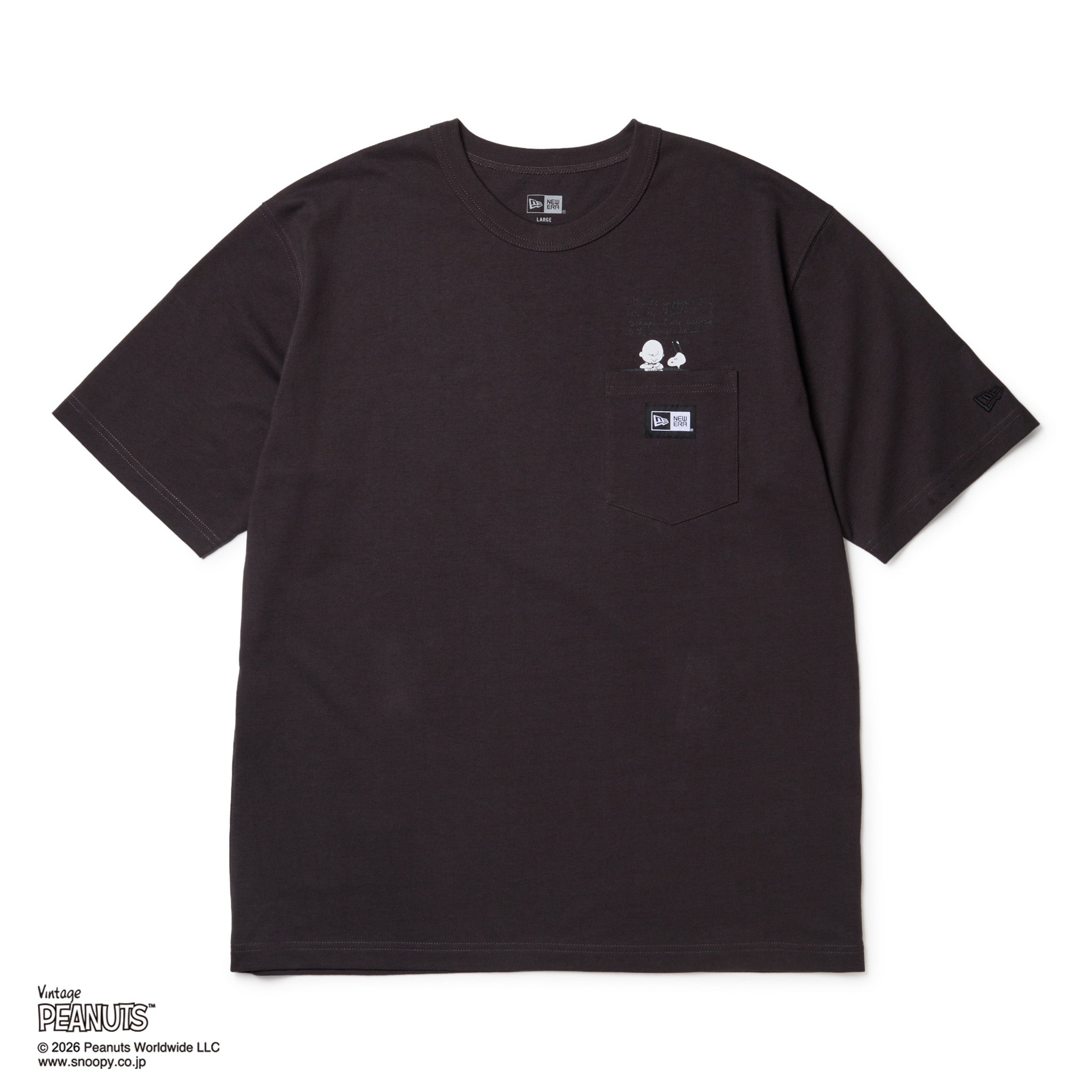 半袖 ウォッシュド コットン ポケット Tシャツ Vintage PEANUTS  ピーナッツ スミクロ