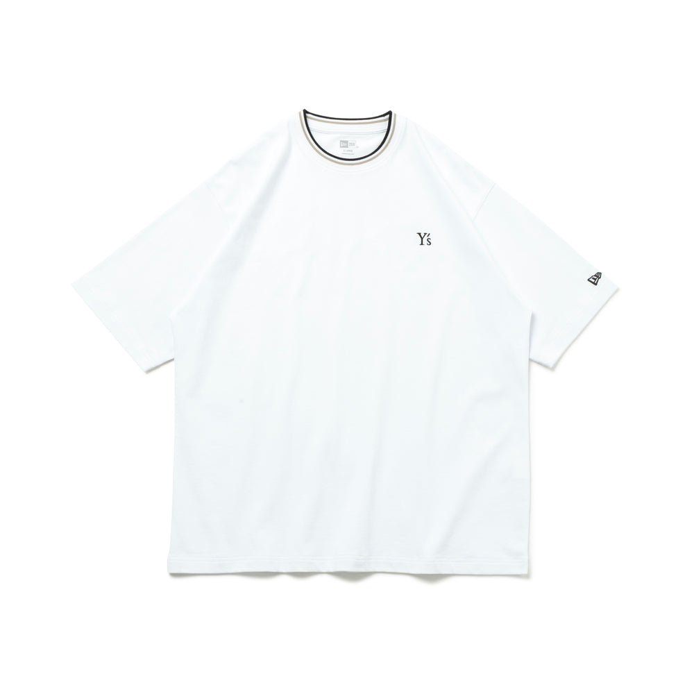 半袖 オーバーサイズド コットン Tシャツ Y's SS26 ネックカラー ホワイト
