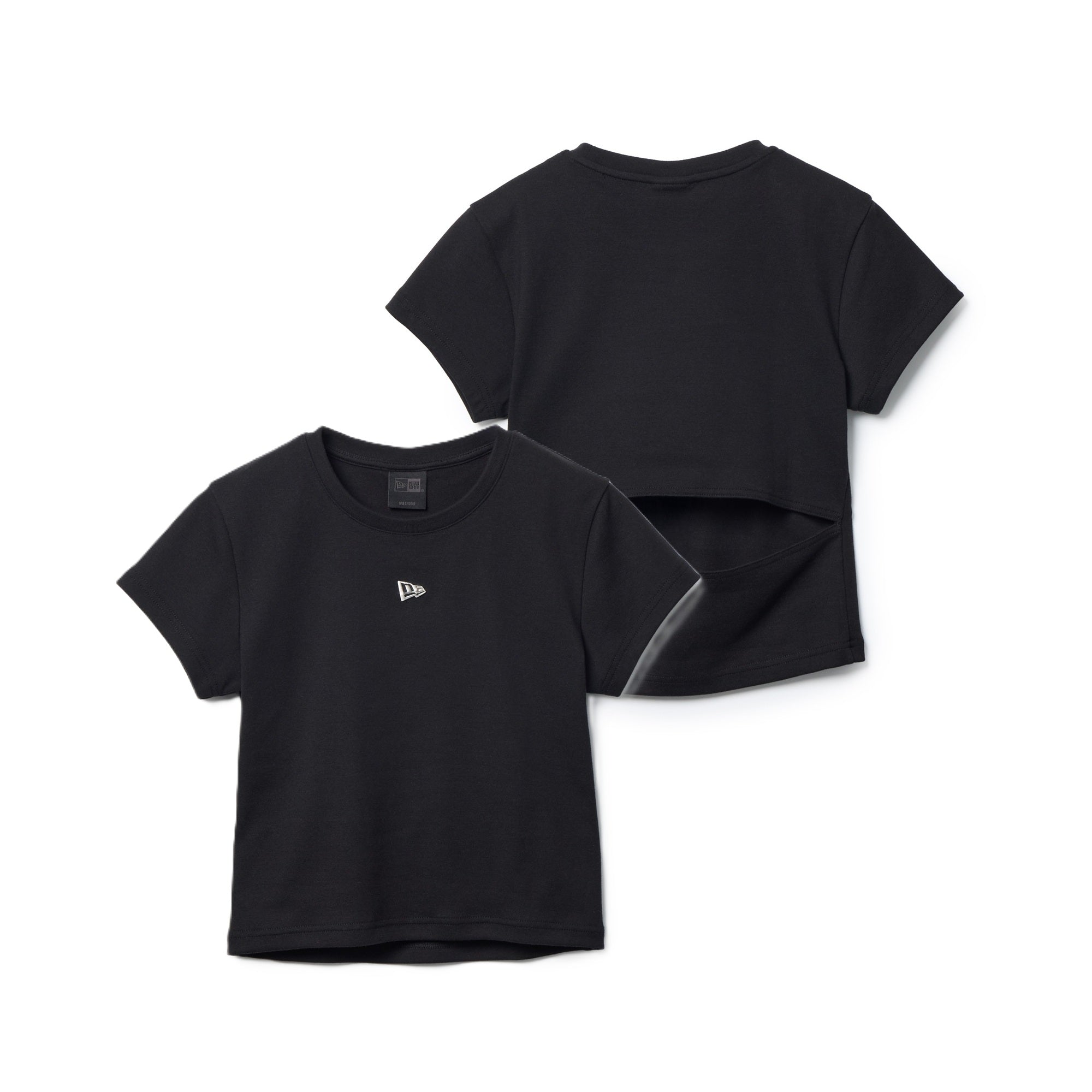 ウィメンズ 半袖 オープンバック Tシャツ BLACK LABEL ブラック