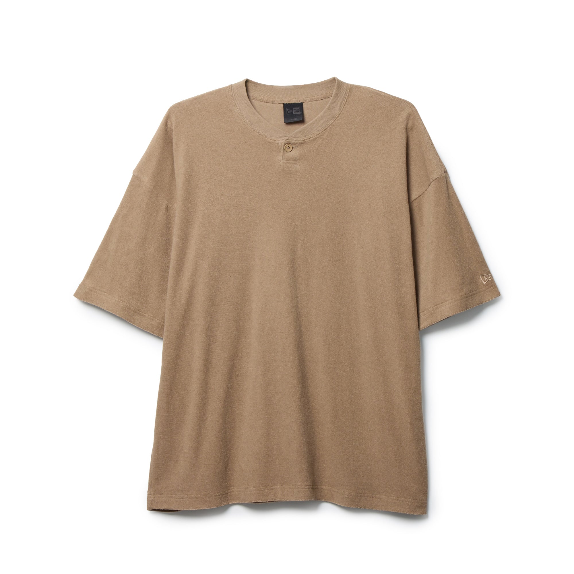 半袖 オーガニック パイル ヘンリーネック Tシャツ BLACK LABEL SS26 ベージュ