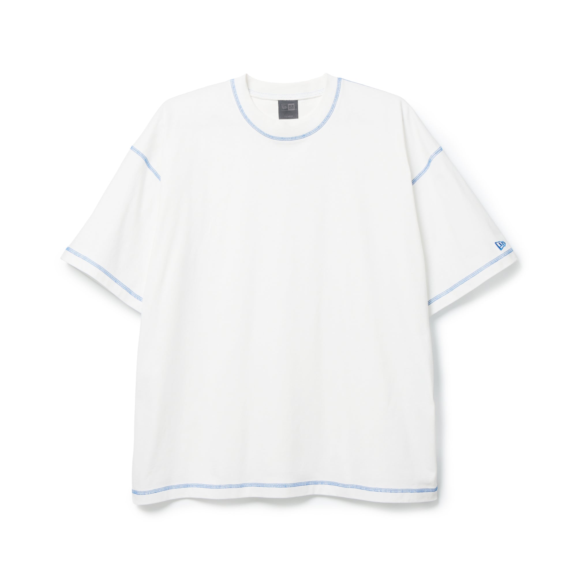半袖 カラーステッチ Tシャツ BLACK LABEL SS26 ホワイト