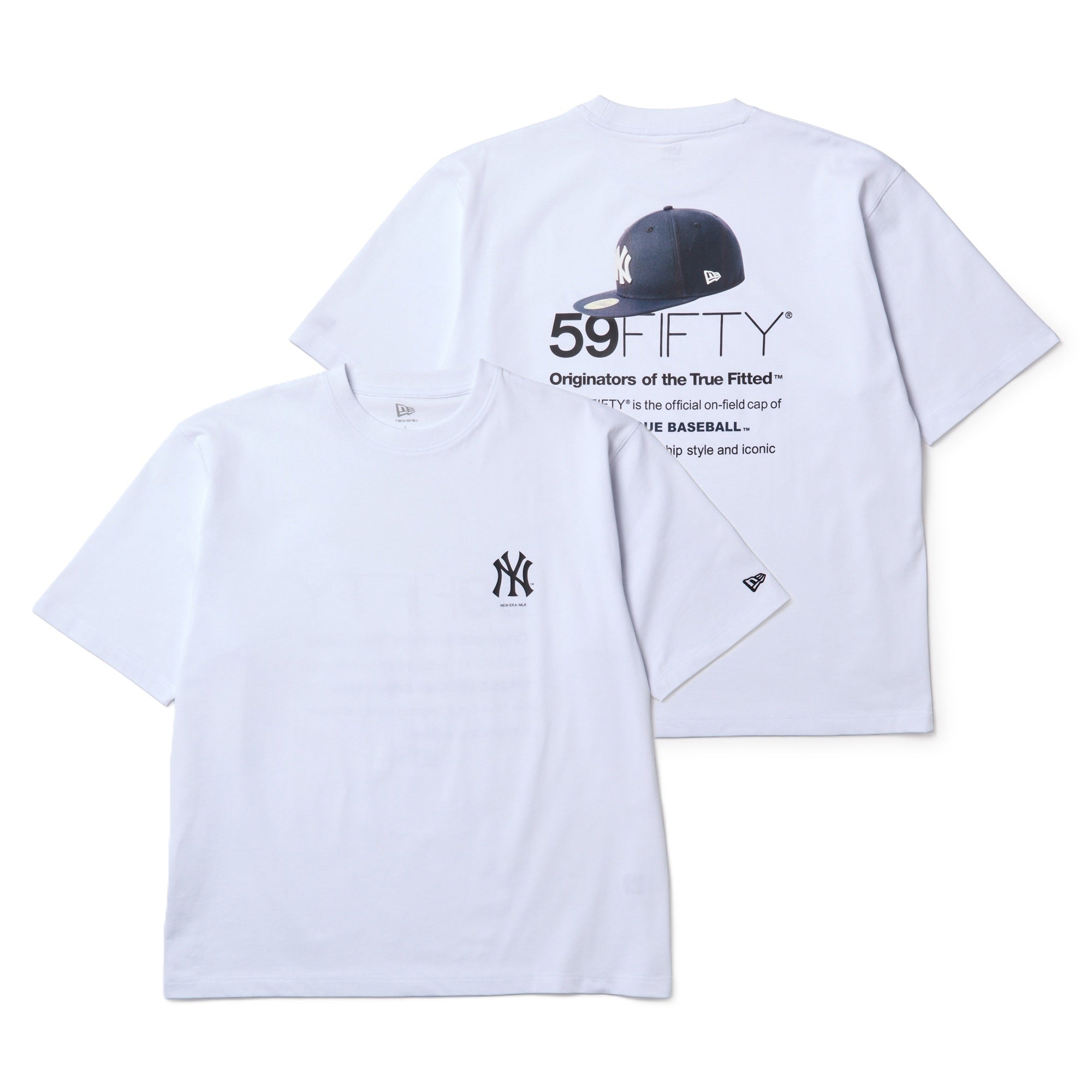 半袖 オーバーサイズド コットン Tシャツ Cap Photo ニューヨーク・ヤンキース ホワイト