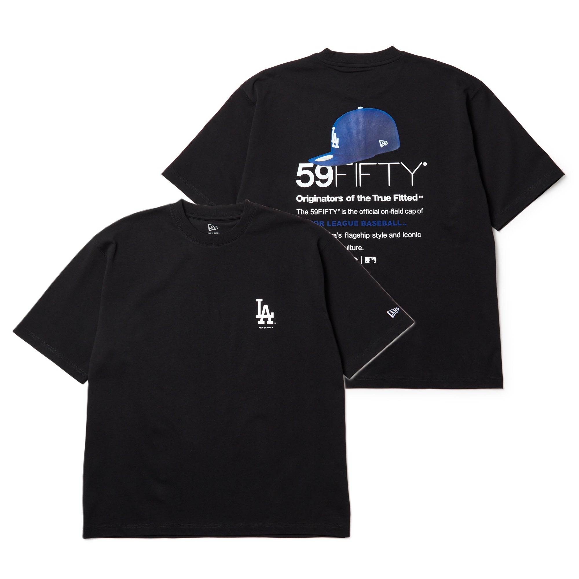 半袖 オーバーサイズド コットン Tシャツ Cap Photo ロサンゼルス・ドジャース ブラック