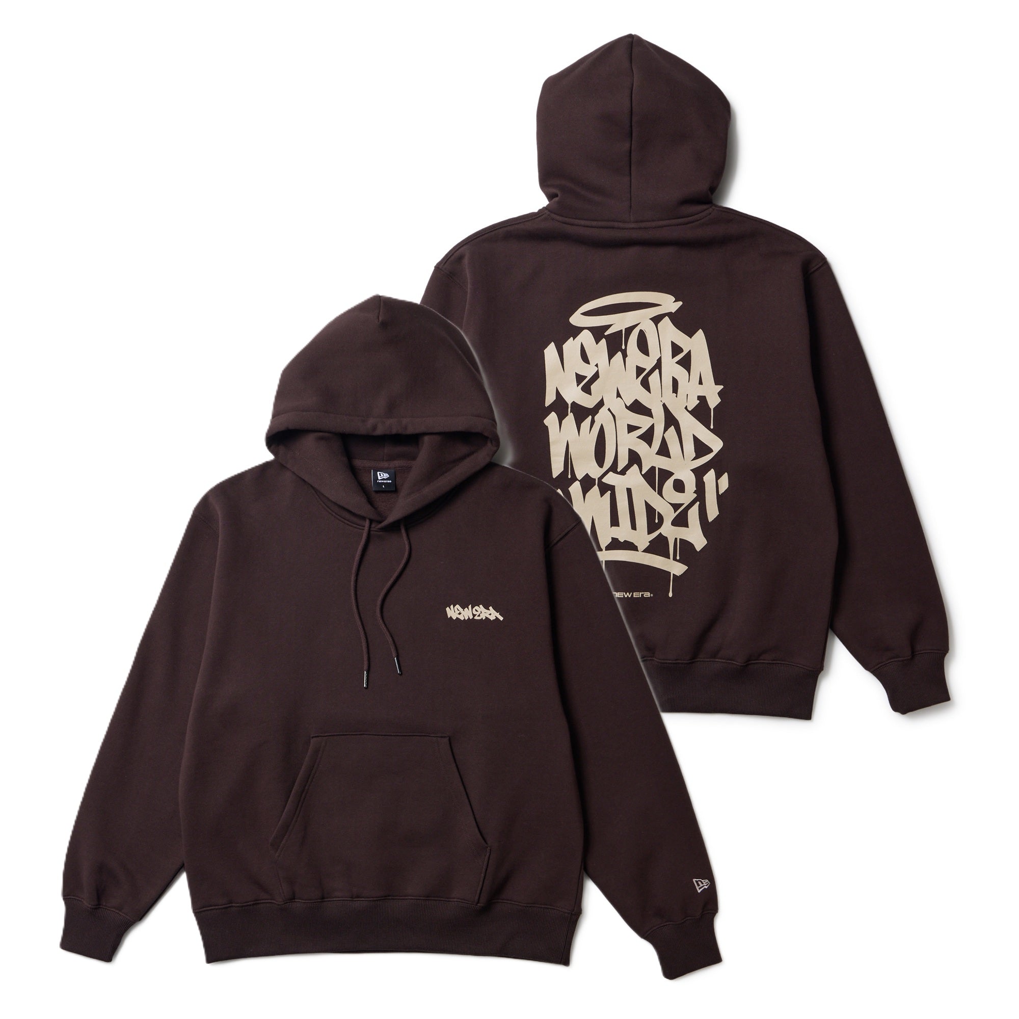 オーバーサイズド スウェット プルオーバー フーディー Tagging Logo バーントウッド