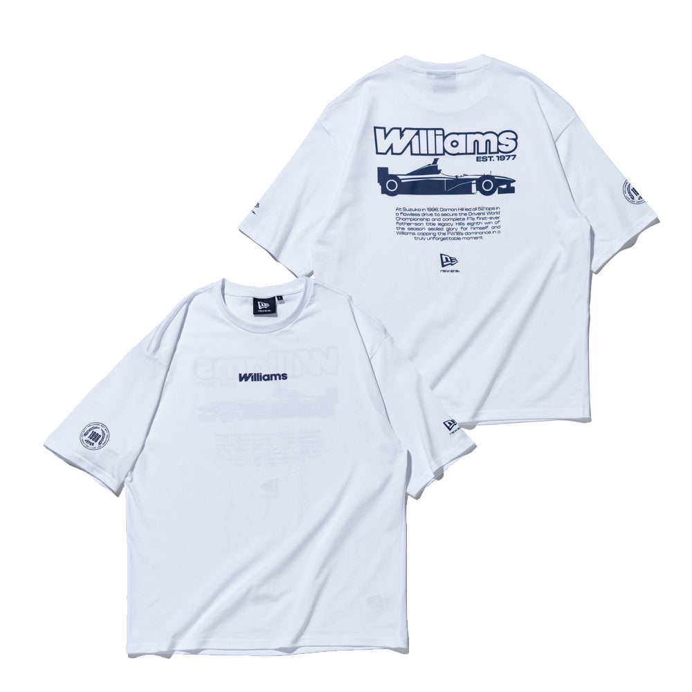 半袖 オーバーサイズド コットン Tシャツ Atlassian Williams F1 Team Launch アトラシアン・ウィリアムズF1チーム Japan Race Special Script ホワイト