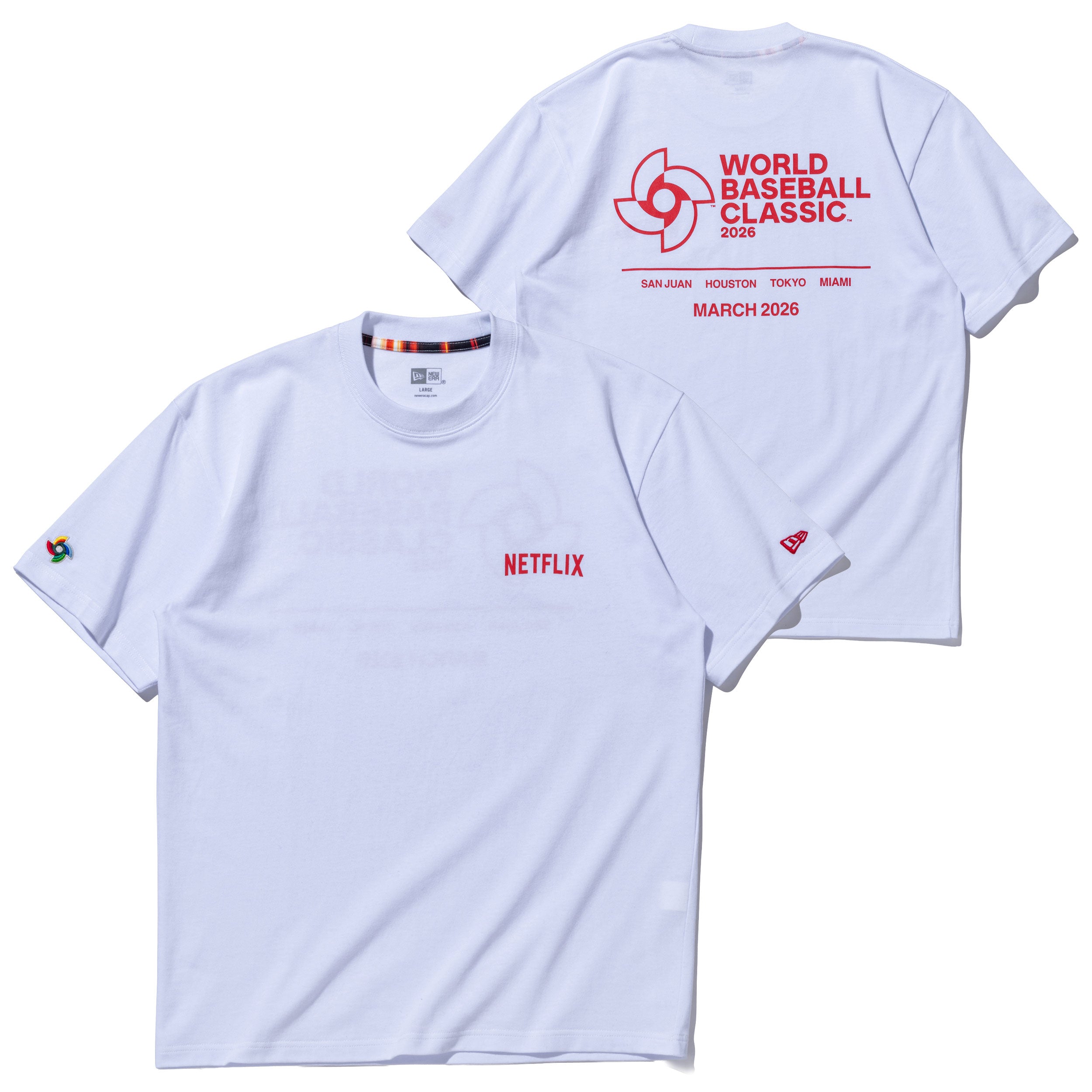 半袖 コットン Tシャツ World Baseball Classic × Netflix ホワイト