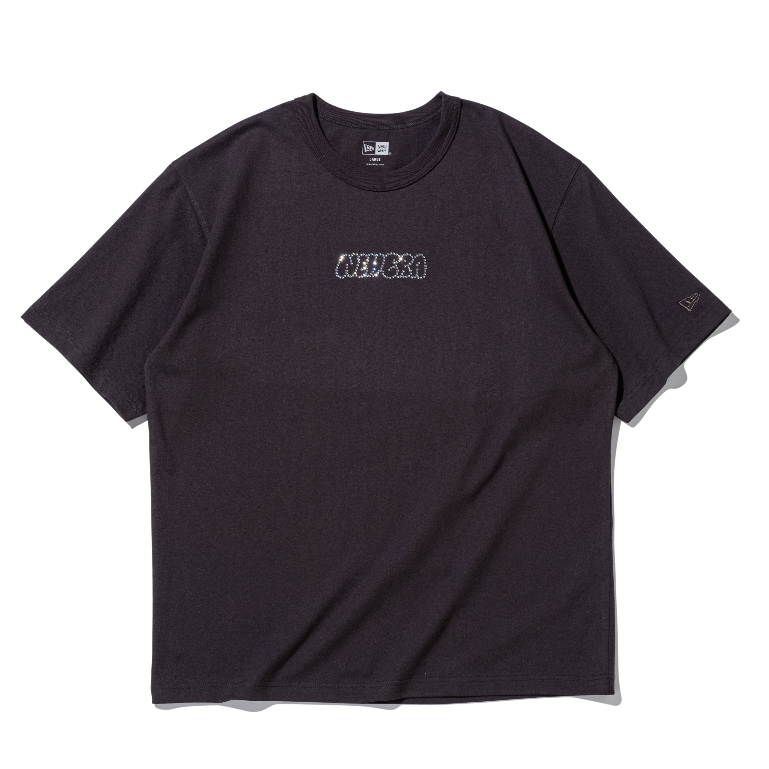 半袖 ウォッシュドコットンTシャツ Rhinestone ラインストーン スミクロ