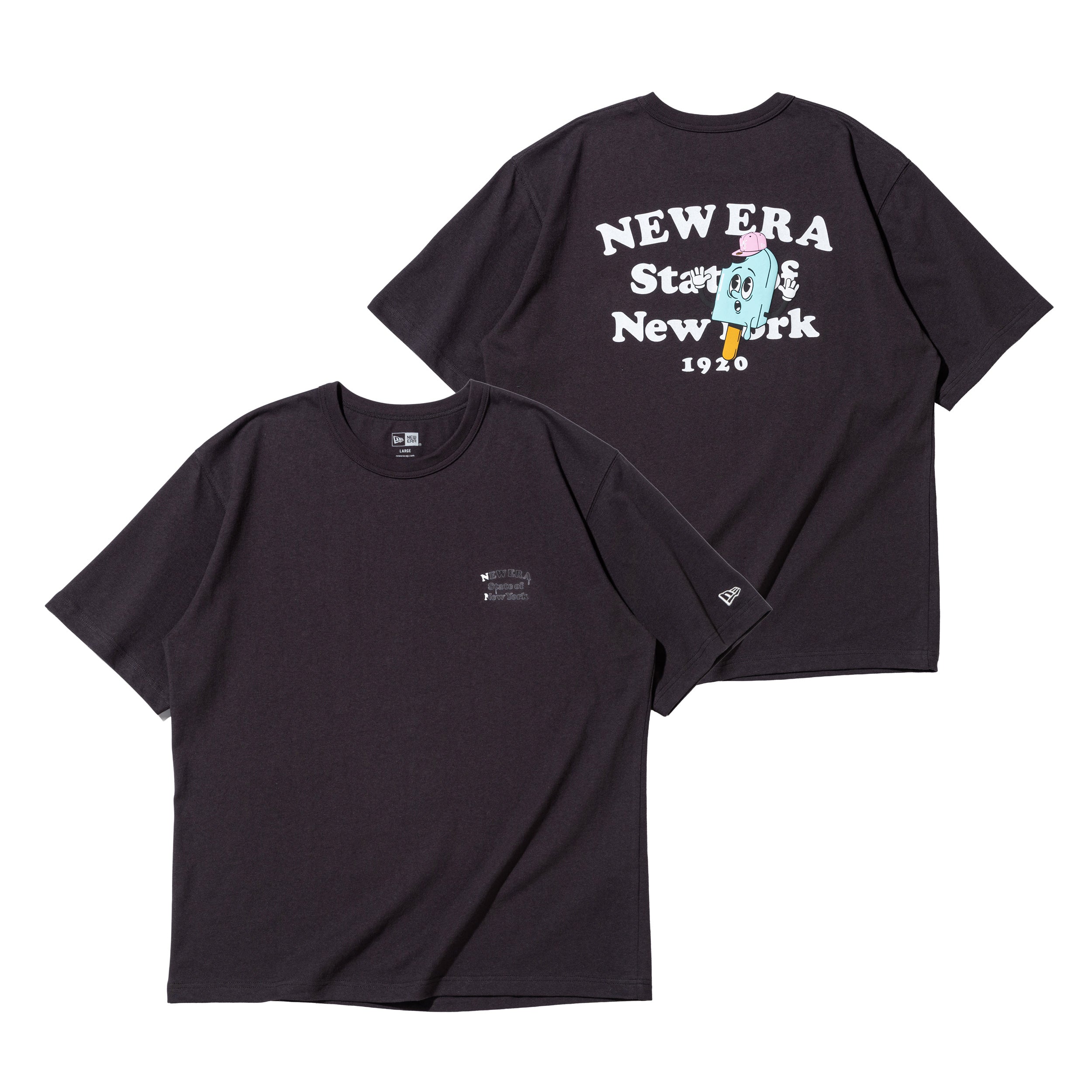 半袖 ウォッシュドコットンTシャツ Ice Pop スミクロ