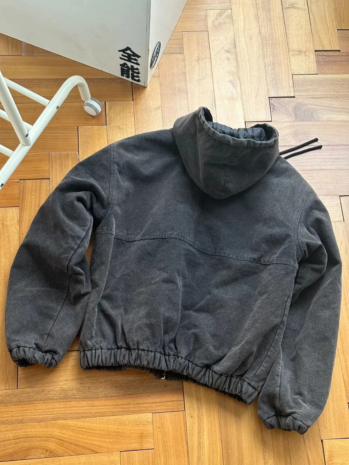STUSSY帆布保温作業ジャケット綿版ツアー22AW CANVASINSULATED WORK JACKET帆布絶縁水洗いジャケット綿服綿聯帽ジッパーコート男女秋冬