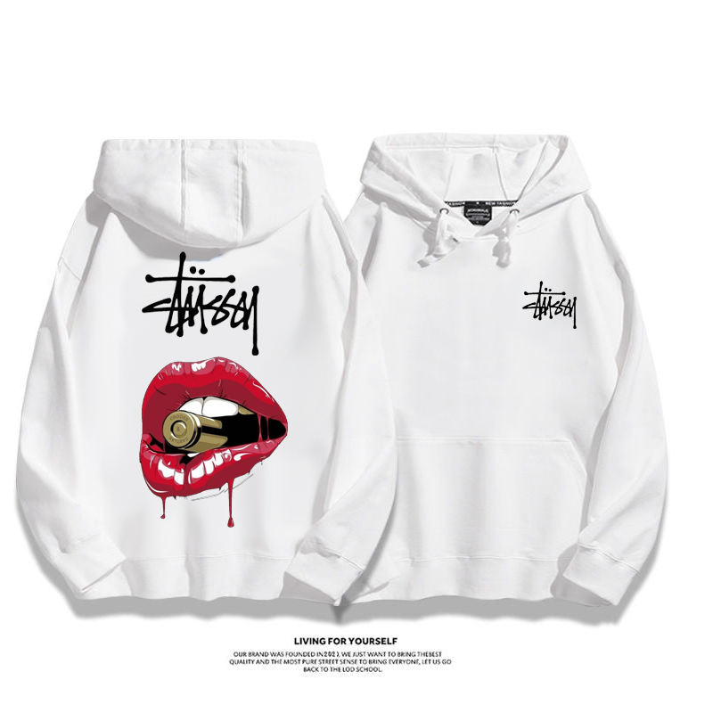 STUSSY Bloody Red Lips Hoodie
