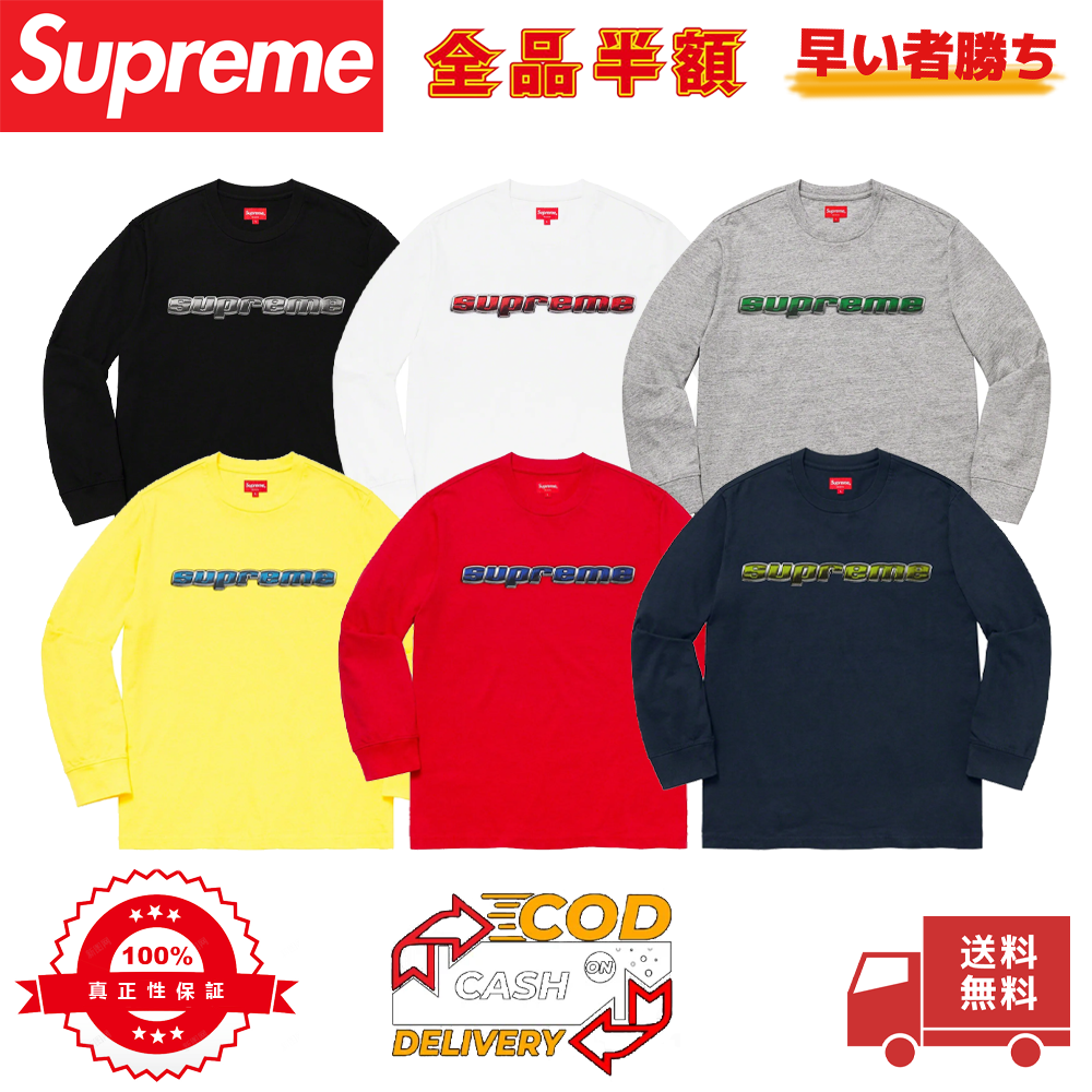 Supreme 19FW Chrome Logo L/S Top