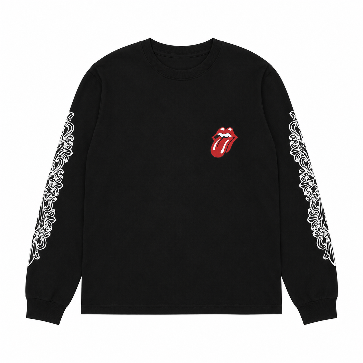 CHROME HEARTS (クロムハーツ) クロムハーツ ローリングストーンズコラボ限定　ロングTシャツ