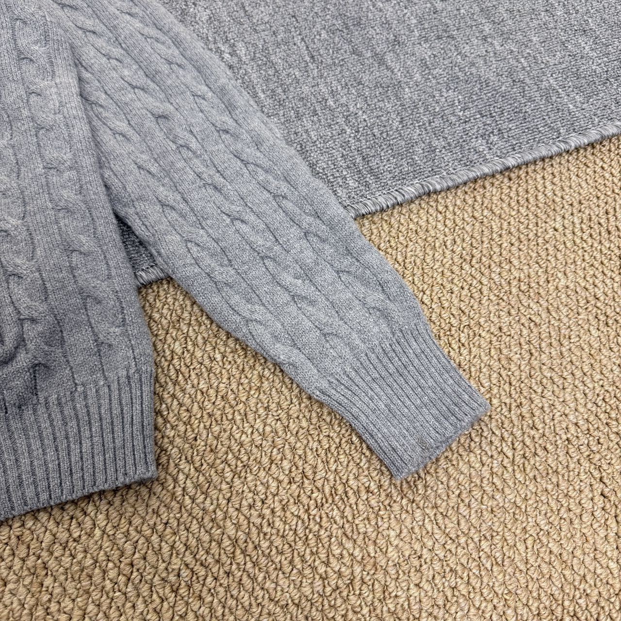『S-2XL』人気上昇中 フルジップ 無地 馬刺繍 ロゴ ケーブルニット セーター カーディガン 男女兼用