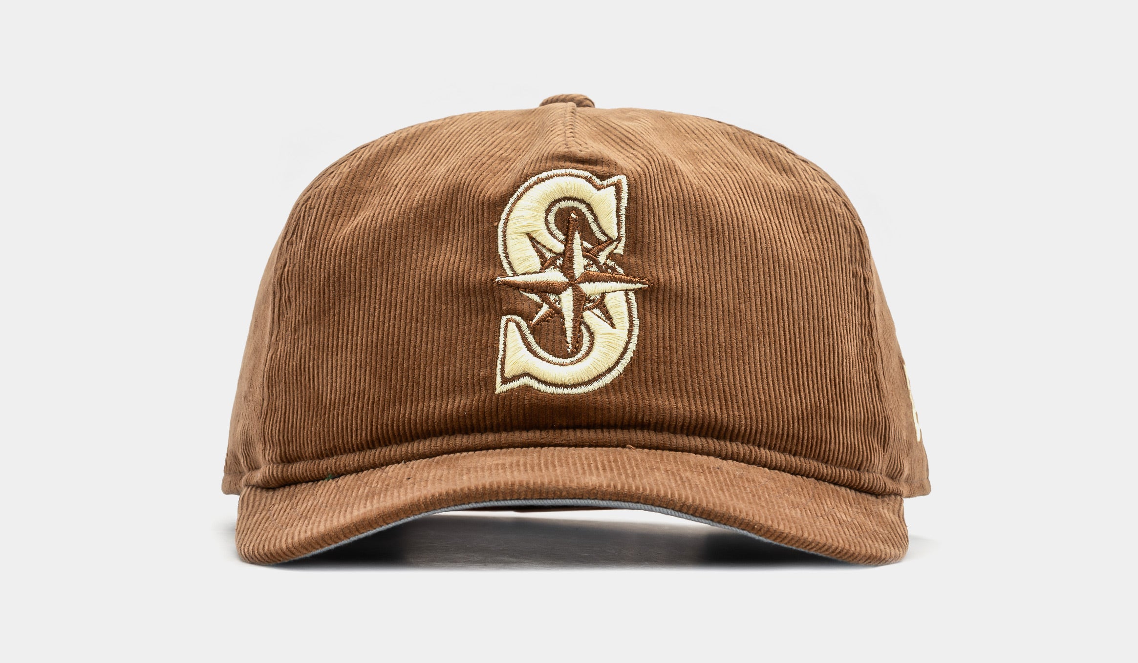 Seattle Mariners Golfer Snapback Mens Hat (Brown/White)