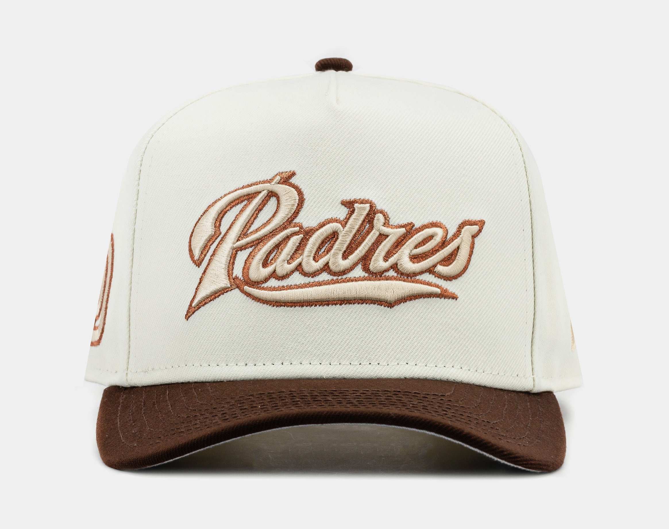 Shoe Palace Exclusive San Diego Padres Chrome 950AF Snapback Mens Hat (Beige/Brown)