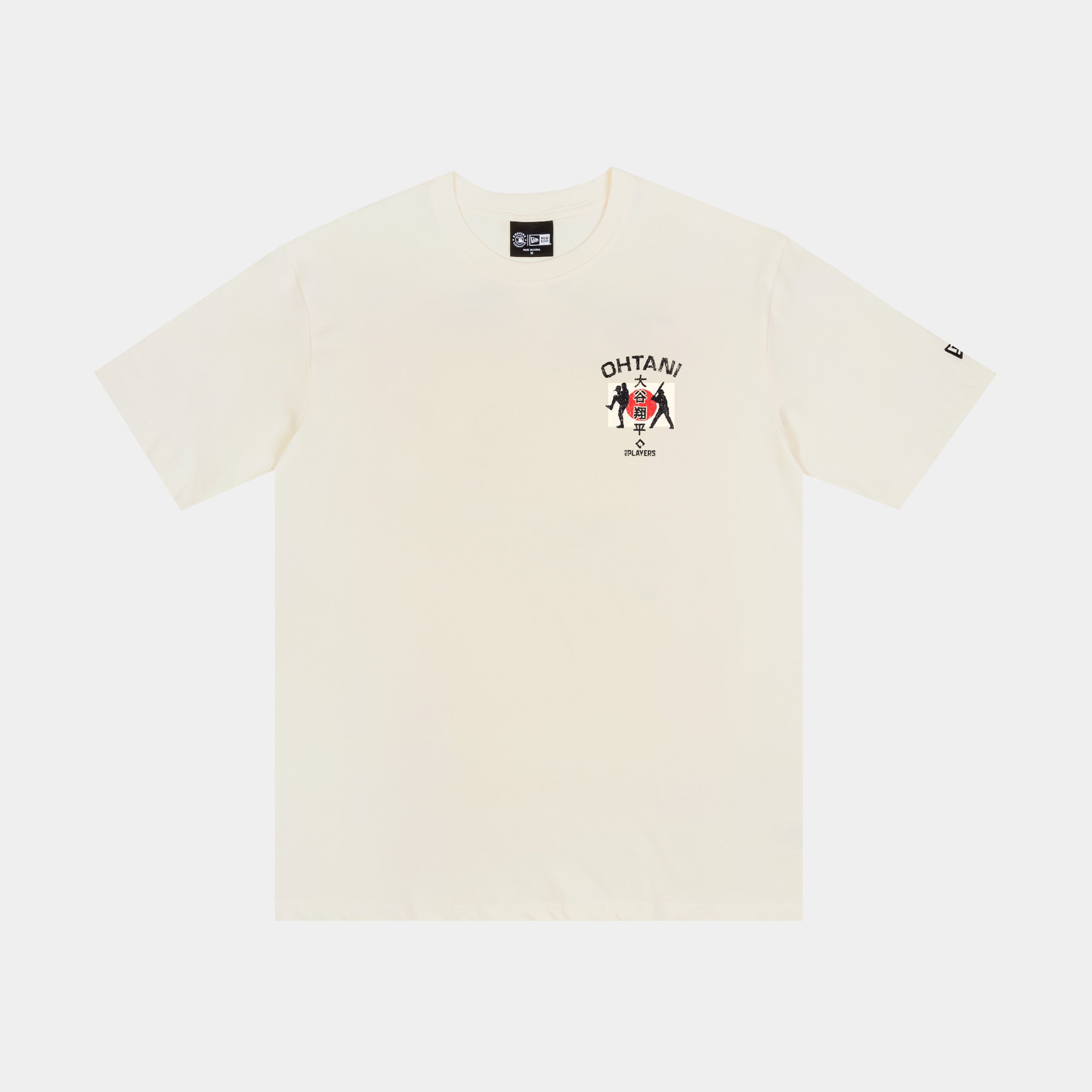 Los Angeles Dodgers Oversized Ohtani Mens Short Sleeve Shirt (Beige/Black/Grey)