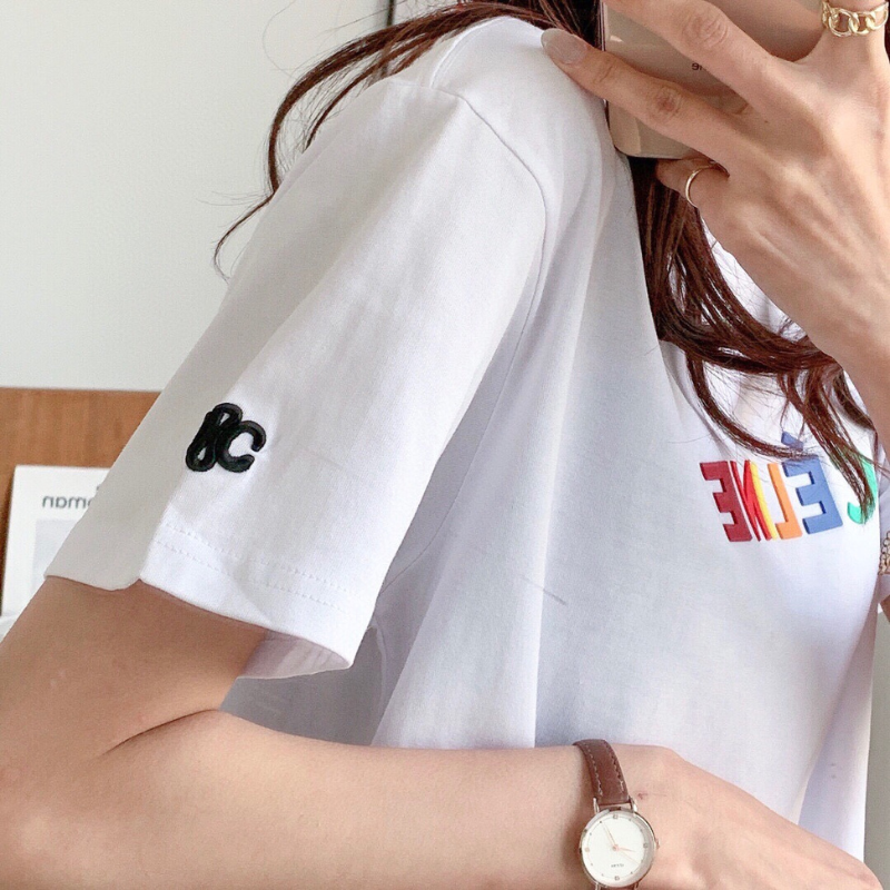 『L-XL』大人気 快適 話題沸騰中 ファッション 刺繍 ラウンドネック Ｔシャツ