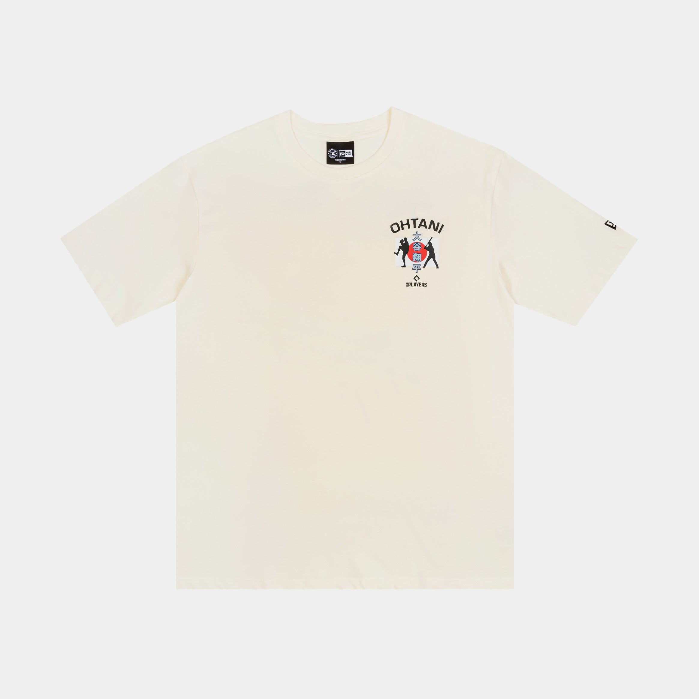 Los Angeles Dodgers Kanji Oversized Mens Short Sleeve Shirt (Beige/Black/Red)