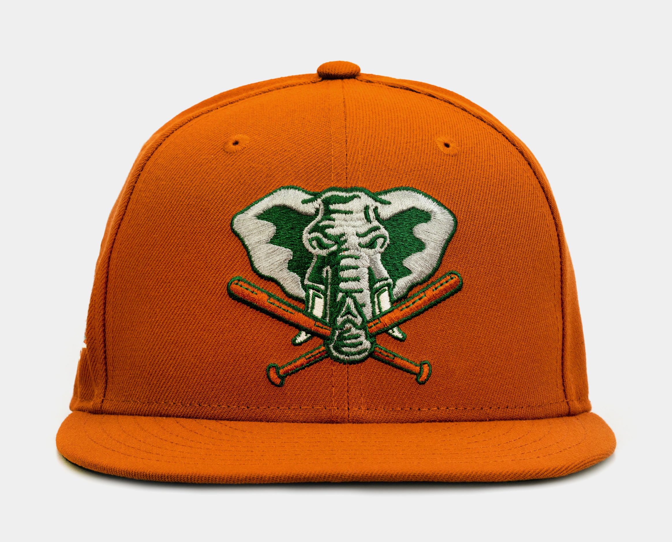 SP Exclusive Rust Oakland A's 59Fifty Mens Fitted Hat (Orange)