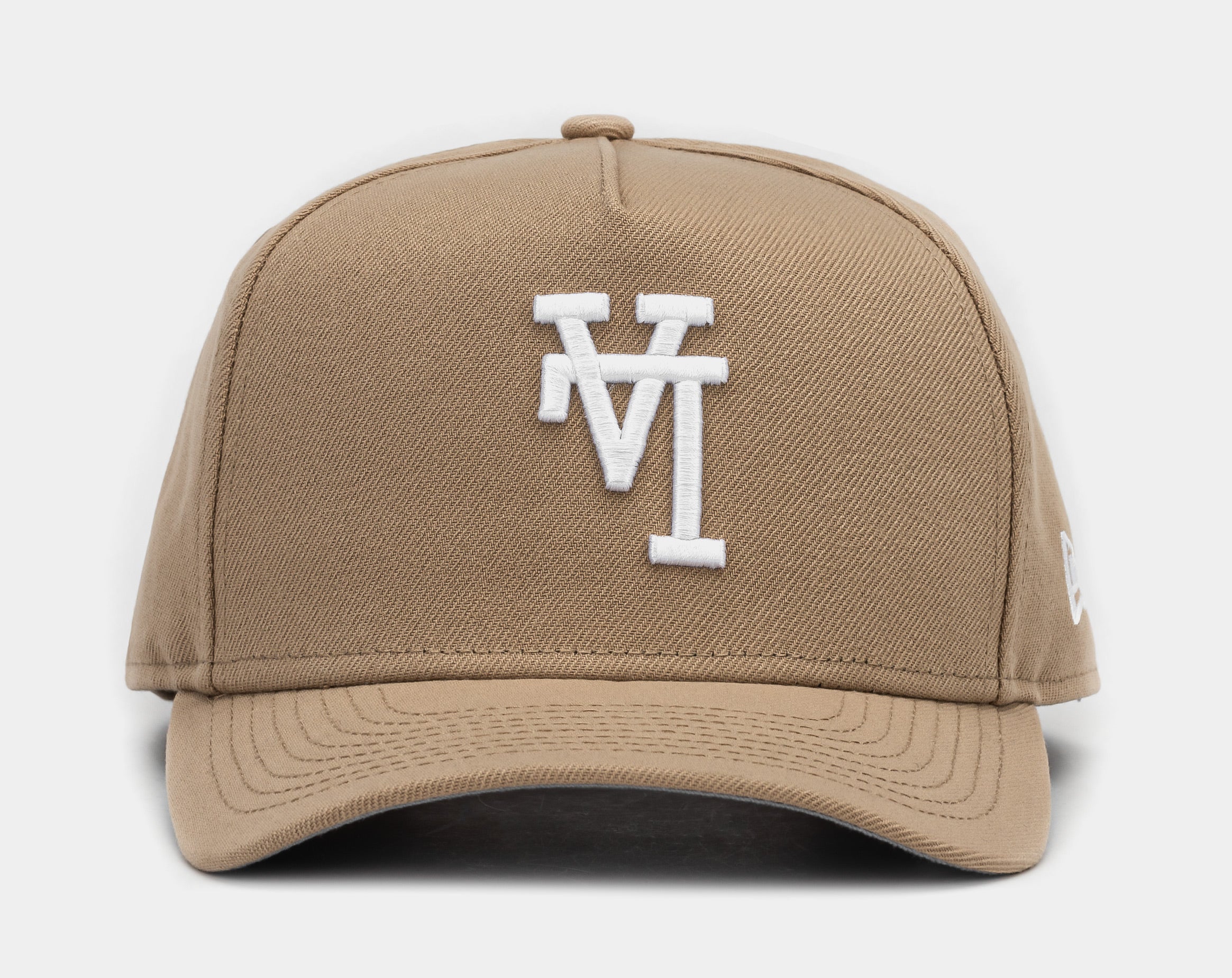 Shoe Palace Exclusive Los Angeles Dodgers Upside 950AF Snapback Mens Hat (Khaki/White)