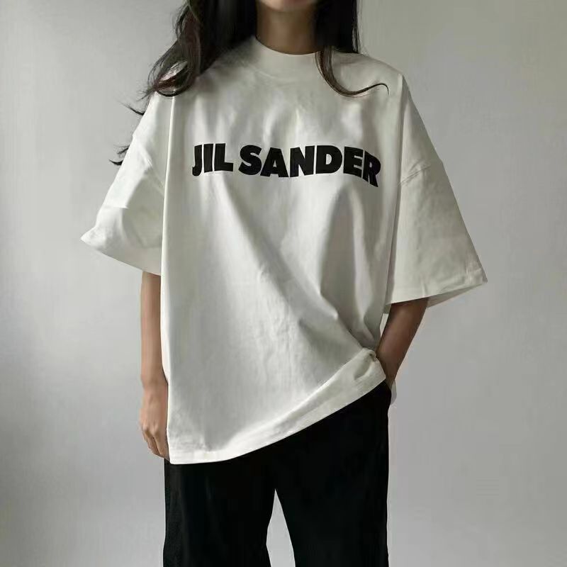 質感のいい ノームコア 無地 アルファベット 2色選べる 夏 オーバーサイズ  半袖 メンズレデイーズ Ｔシャツ