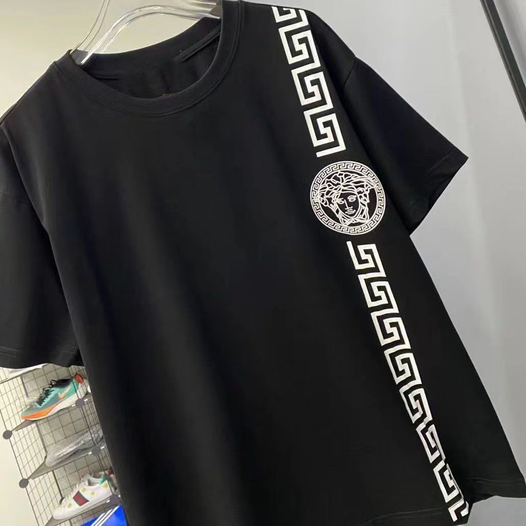 超人気商品 シンプル カジュアル ラウンドネック 夏 プリント 2色選べる オーバーサイズ 男女限らず Ｔシャツ